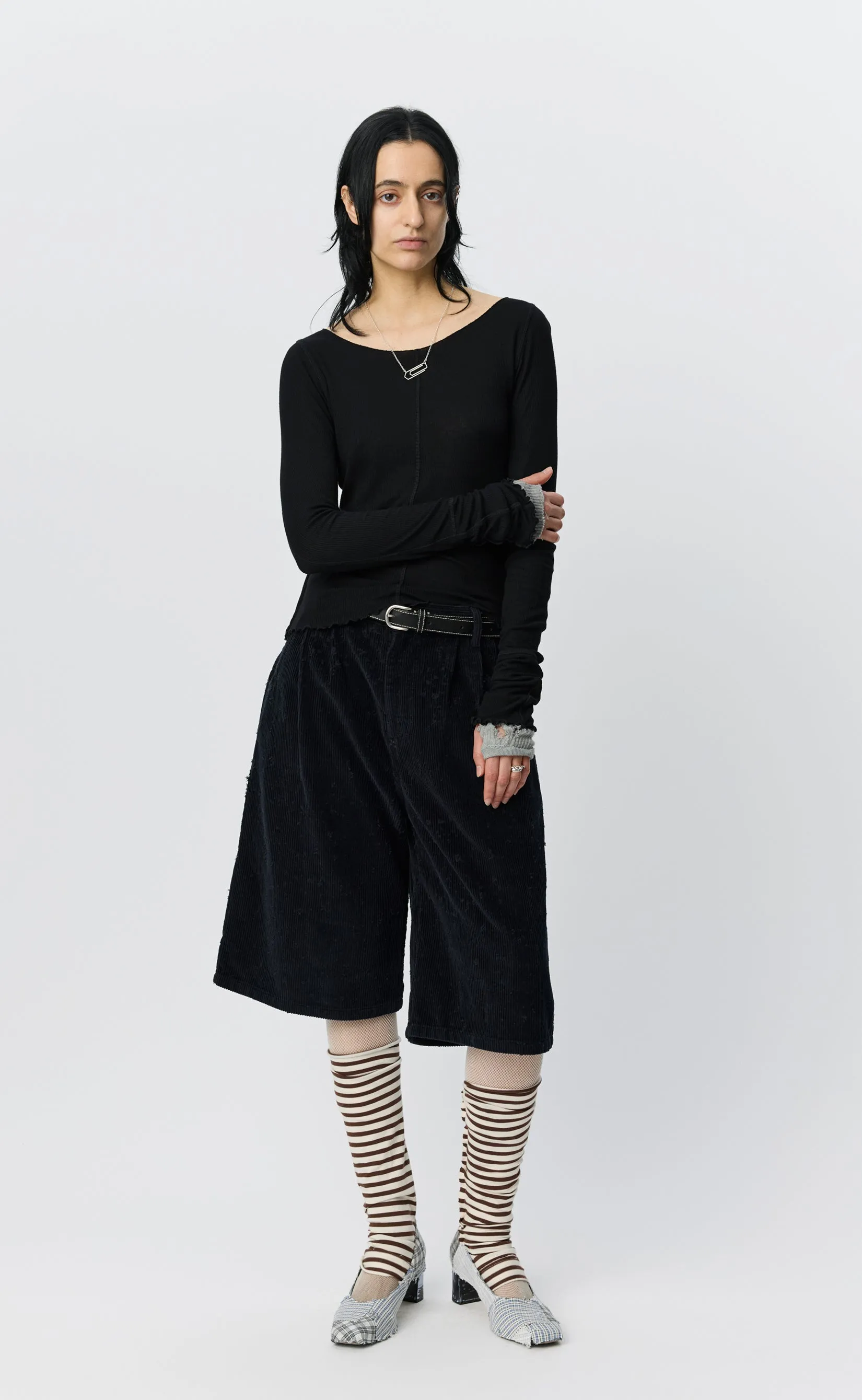 LS Flatlock Tee - Black Rib sold by mfpen product image thumbnail 2