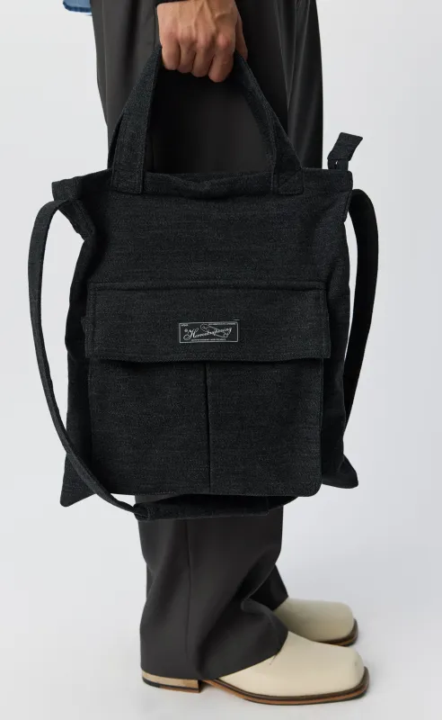 Routine Shoulder Bag - Anthracite Brushed Twill made by mfpen