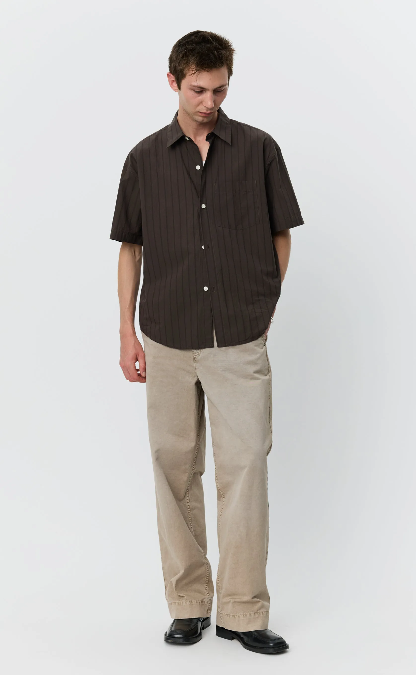 New Input Shirt - Dark Brown Triple Stripe sold by mfpen product image thumbnail 2