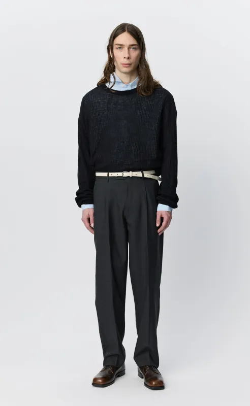 Formal Trousers - Dark Grey Tropical Wool made by mfpen