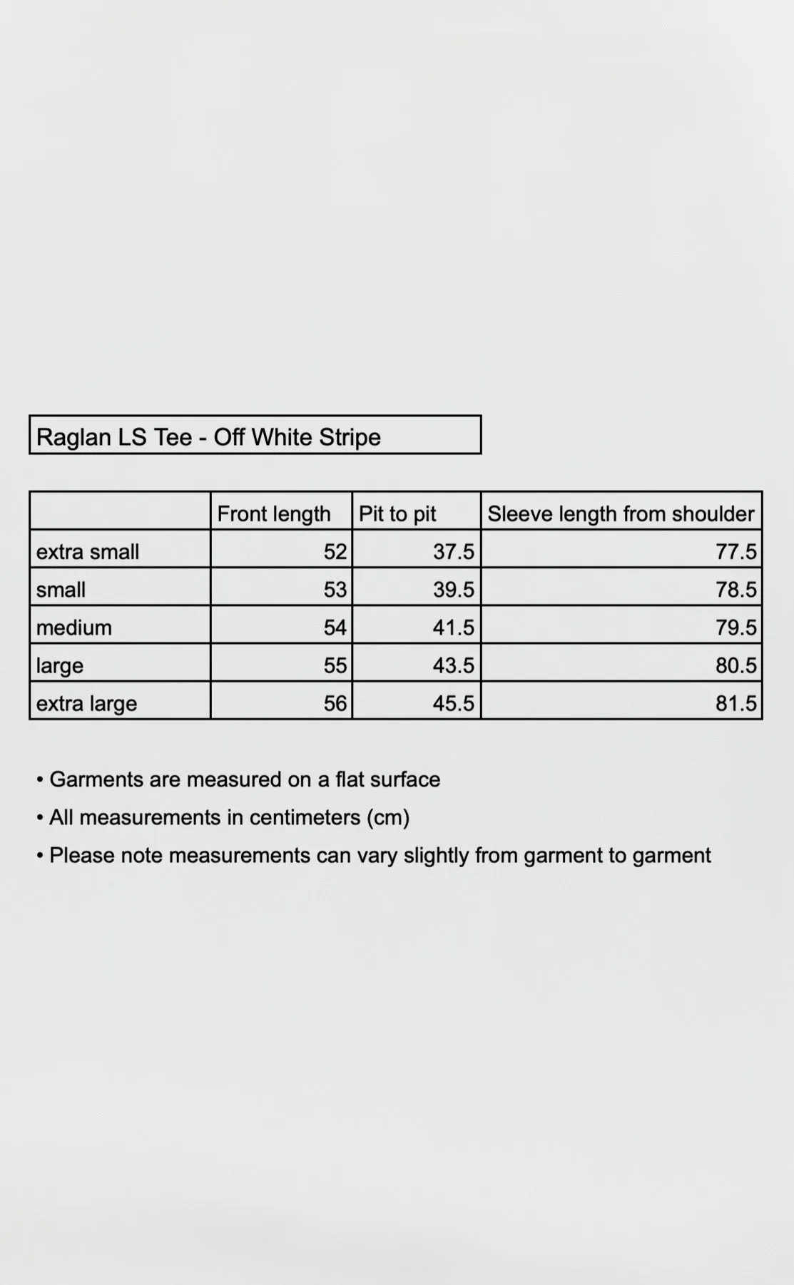 Raglan LS Tee - Off White Stripe sold by mfpen product image thumbnail 5