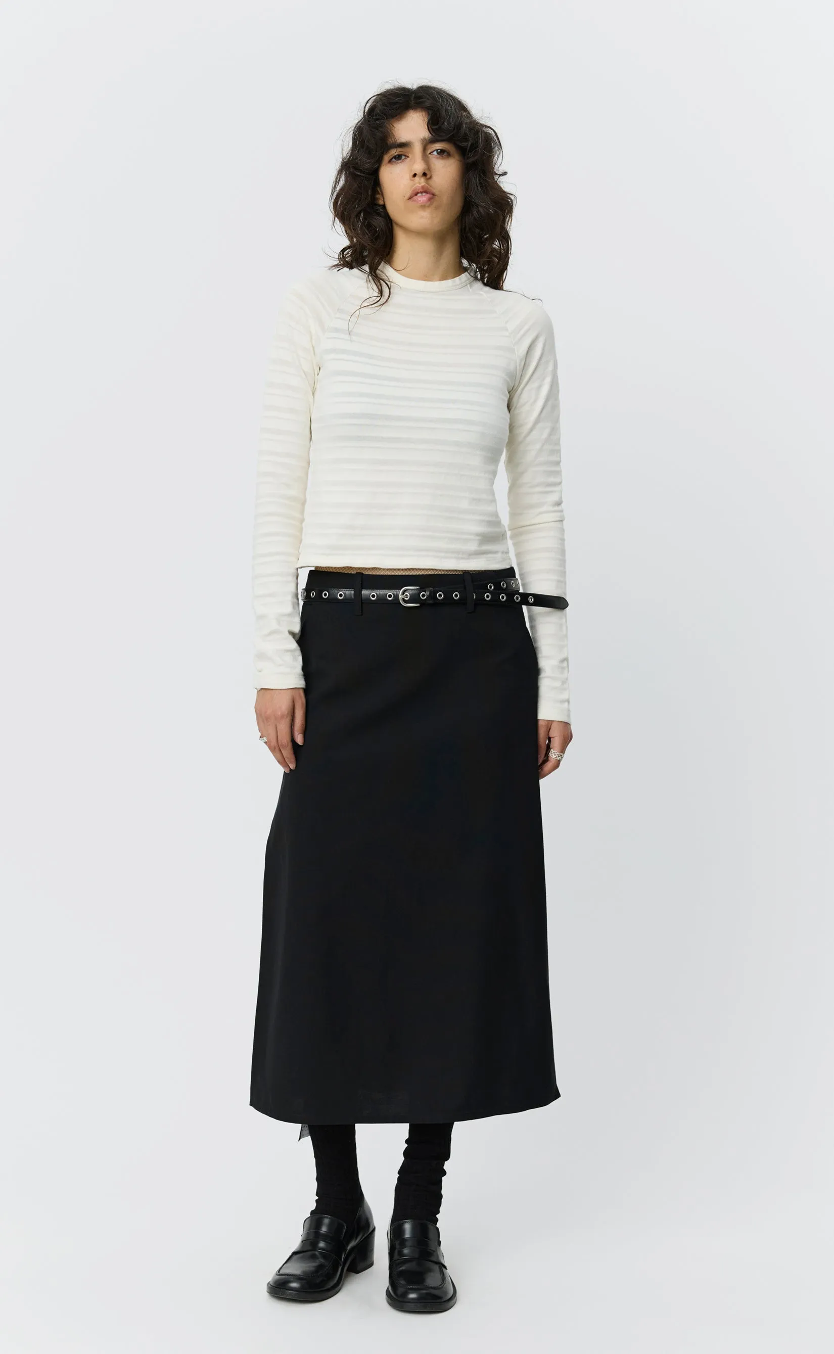 Raglan LS Tee - Off White Stripe sold by mfpen