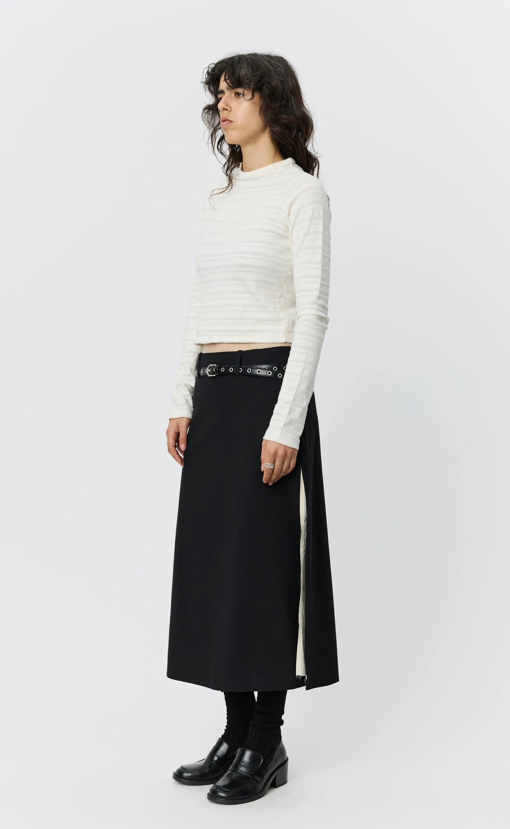 Raglan LS Tee - Off White Stripe sold by mfpen product image thumbnail 2