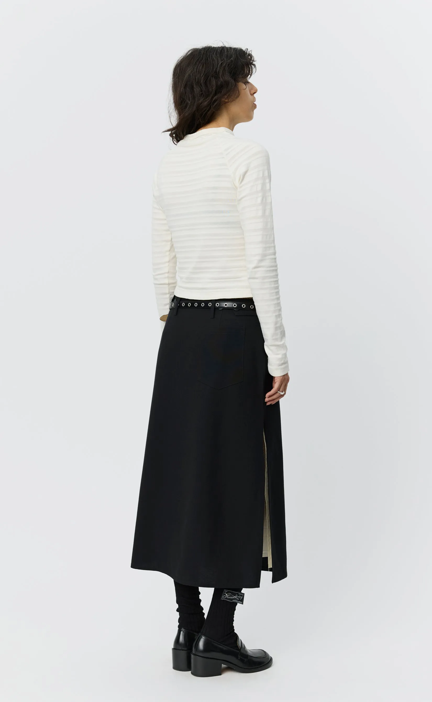 Raglan LS Tee - Off White Stripe sold by mfpen product image thumbnail 3