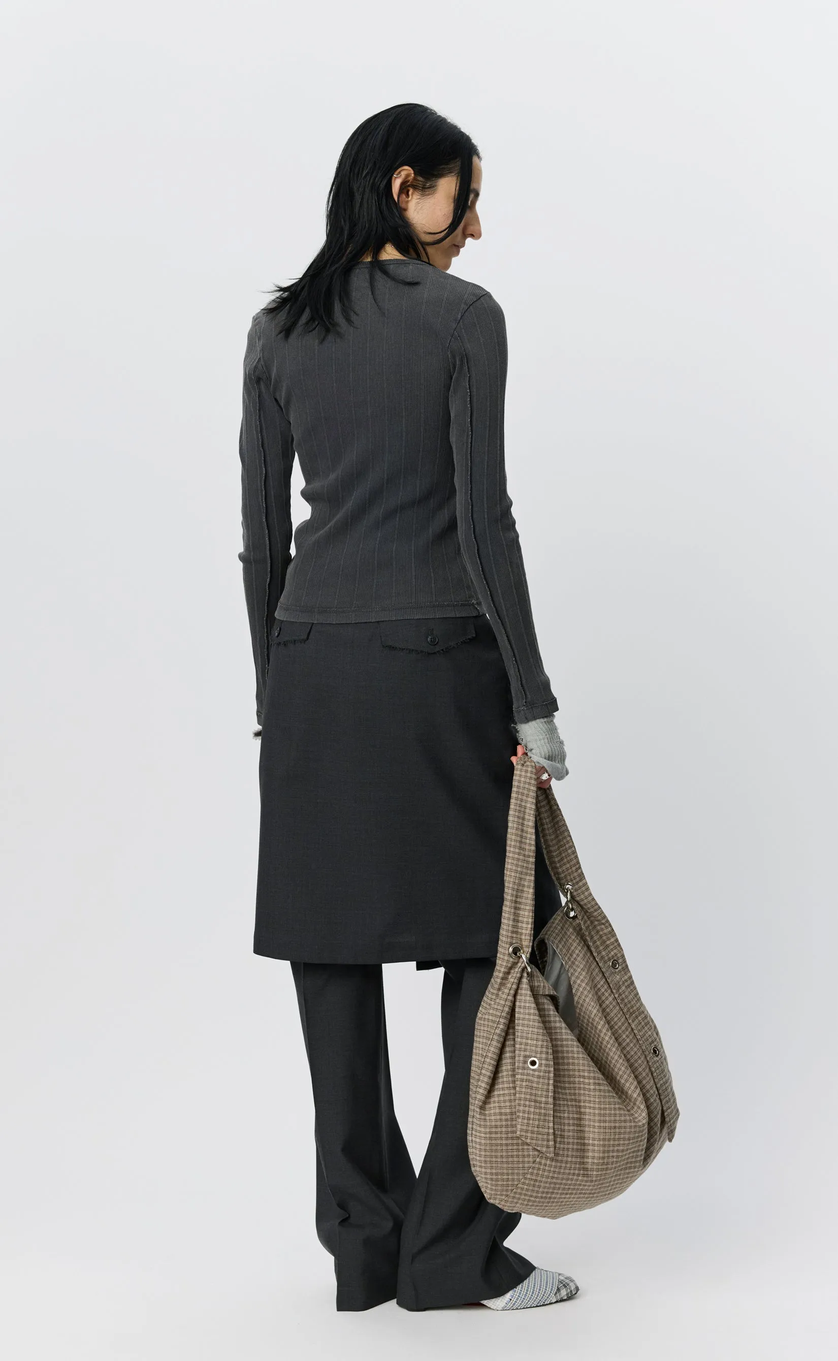 LS Rib Tee - Washed Graphite sold by mfpen product image thumbnail 3