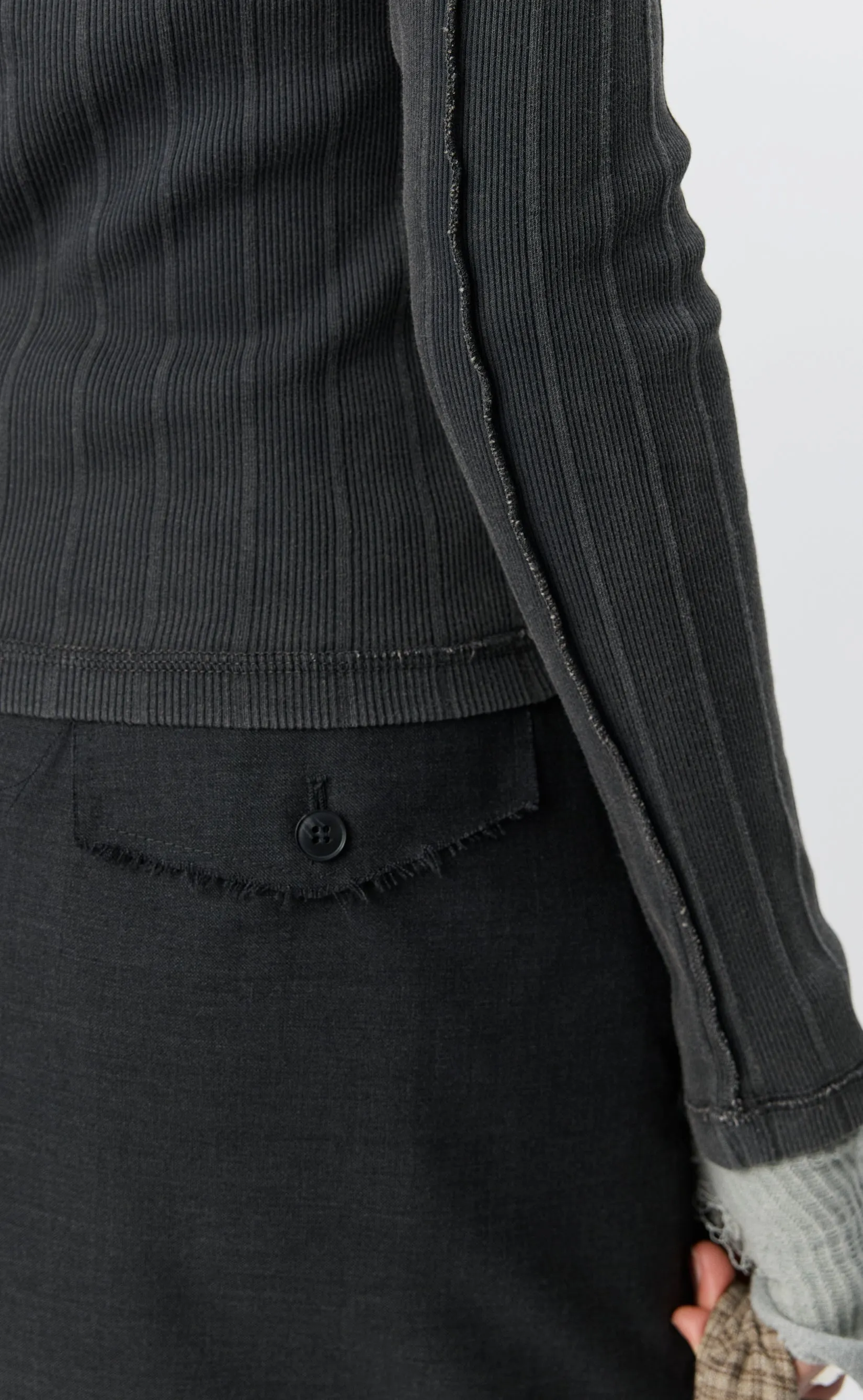 LS Rib Tee - Washed Graphite sold by mfpen product image thumbnail 5