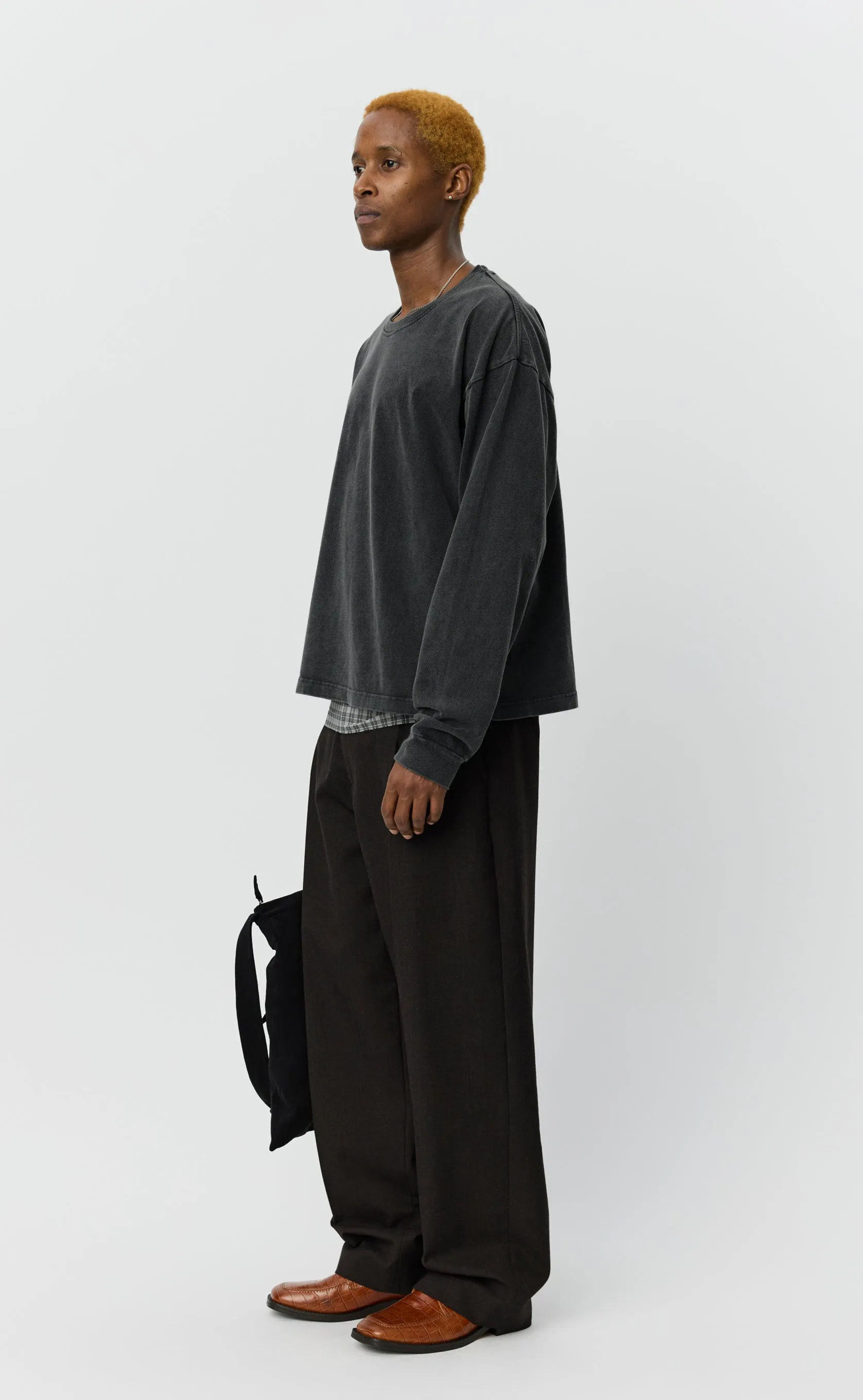 Relaxed LS Tee - Washed Black sold by mfpen product image thumbnail 2