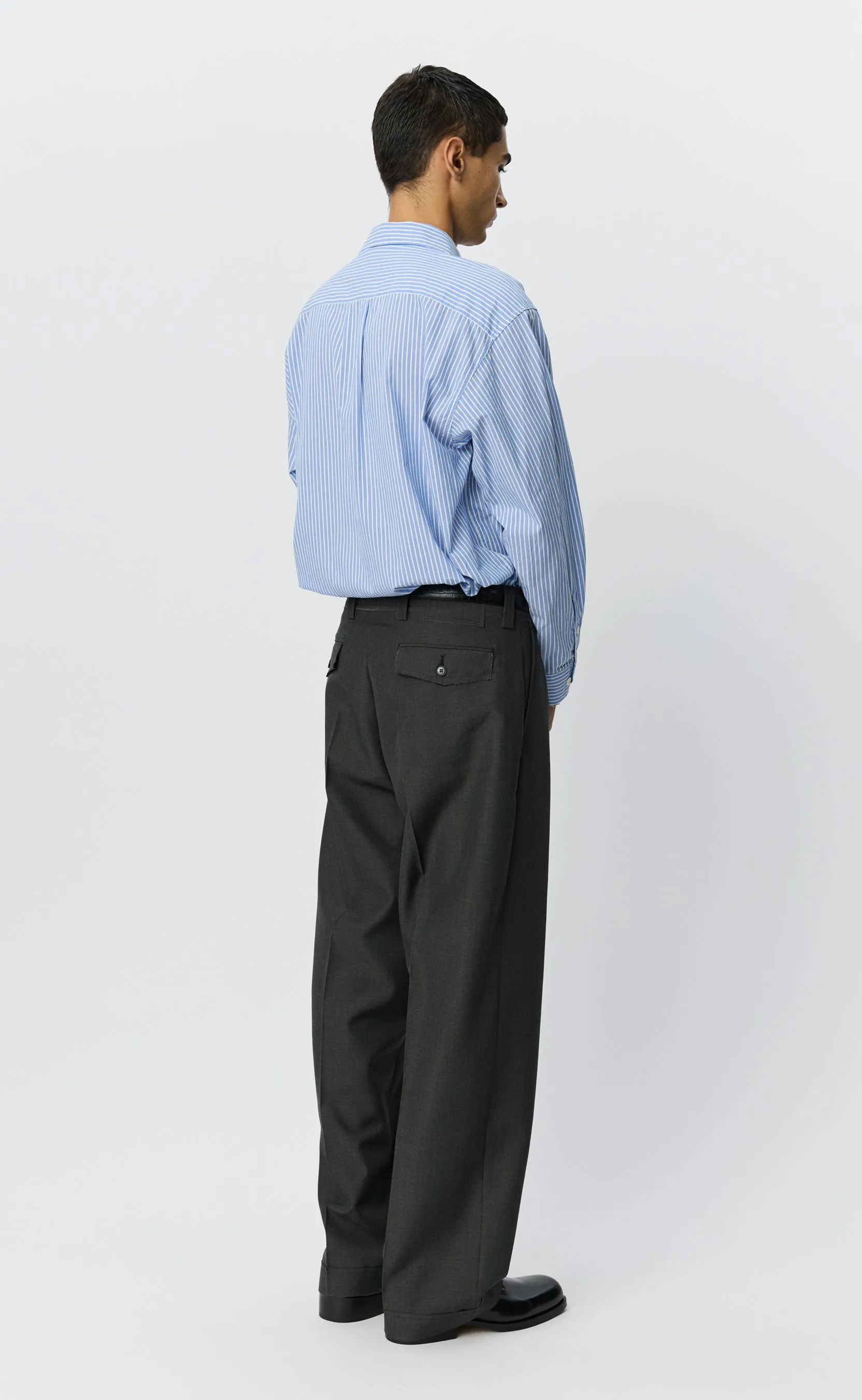 Patch Trousers - Grey Dry Wool sold by mfpen product image thumbnail 4