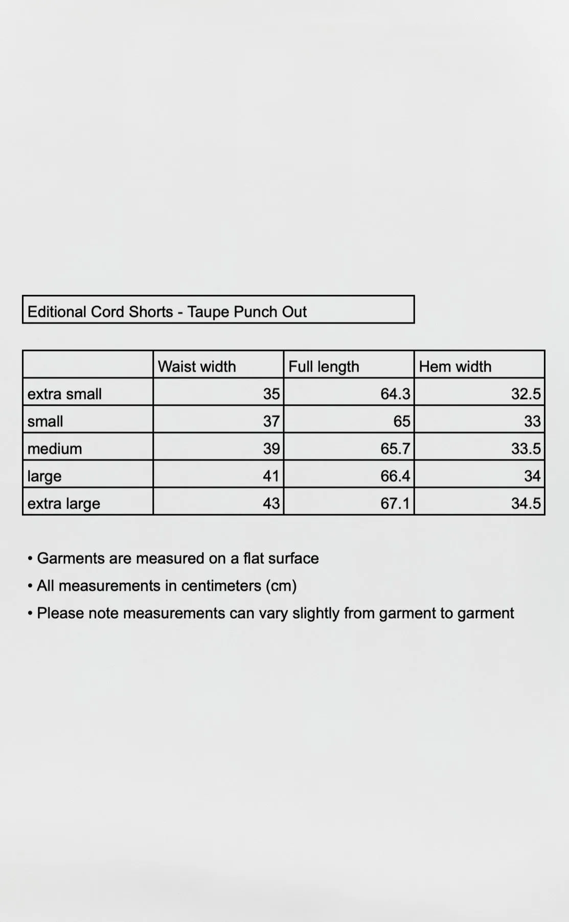 Editional Cord Shorts - Taupe Punch Out sold by mfpen product image thumbnail 5