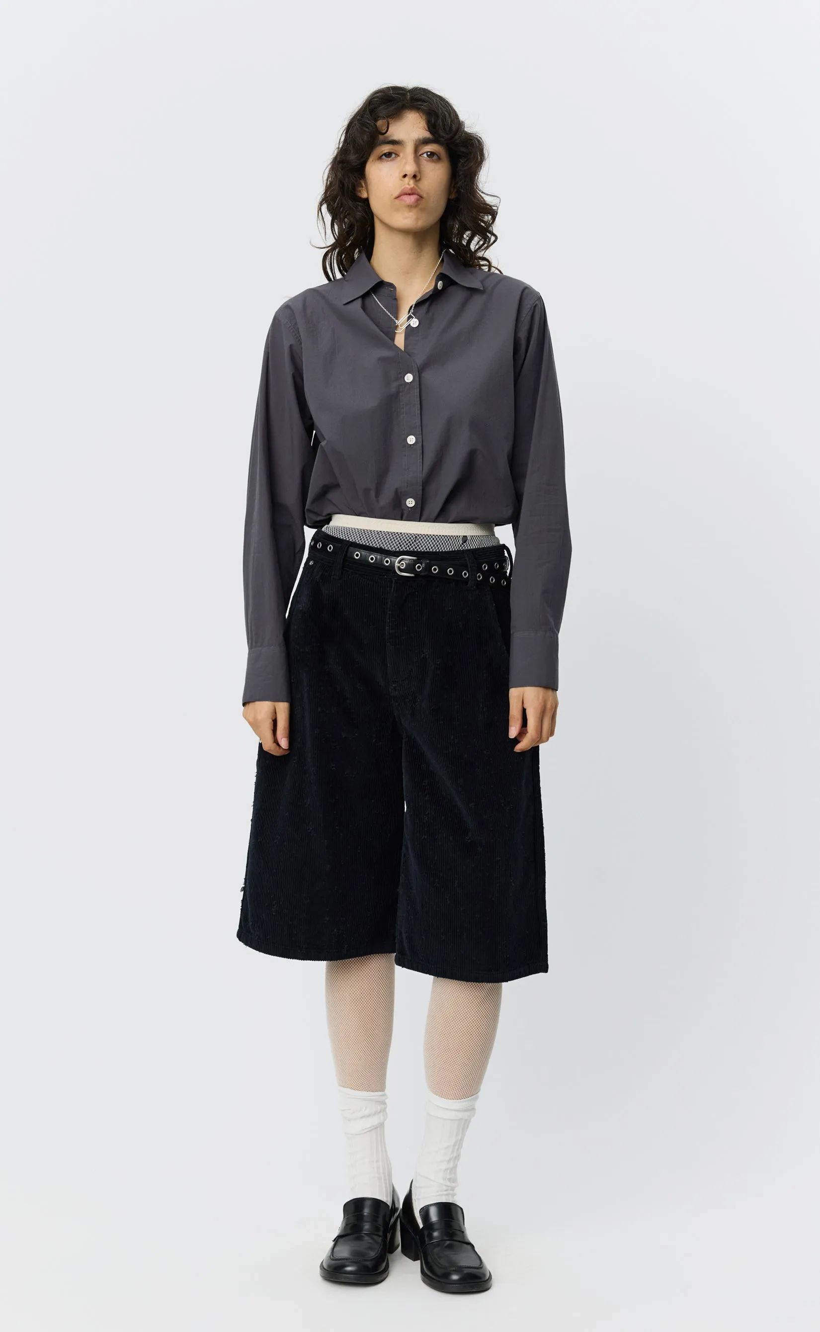 Editional Cord Shorts - Black Punch Out sold by mfpen