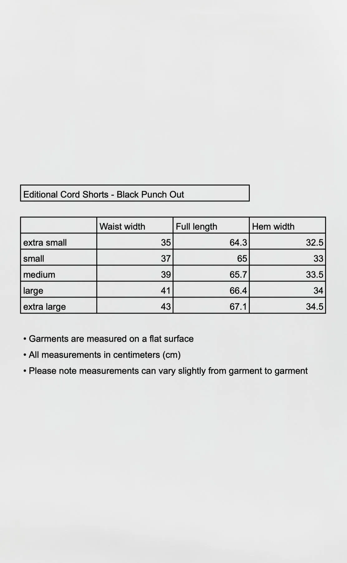 Editional Cord Shorts - Black Punch Out sold by mfpen product image thumbnail 5