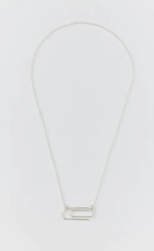 Clip Necklace - Brushed Silver made by mfpen