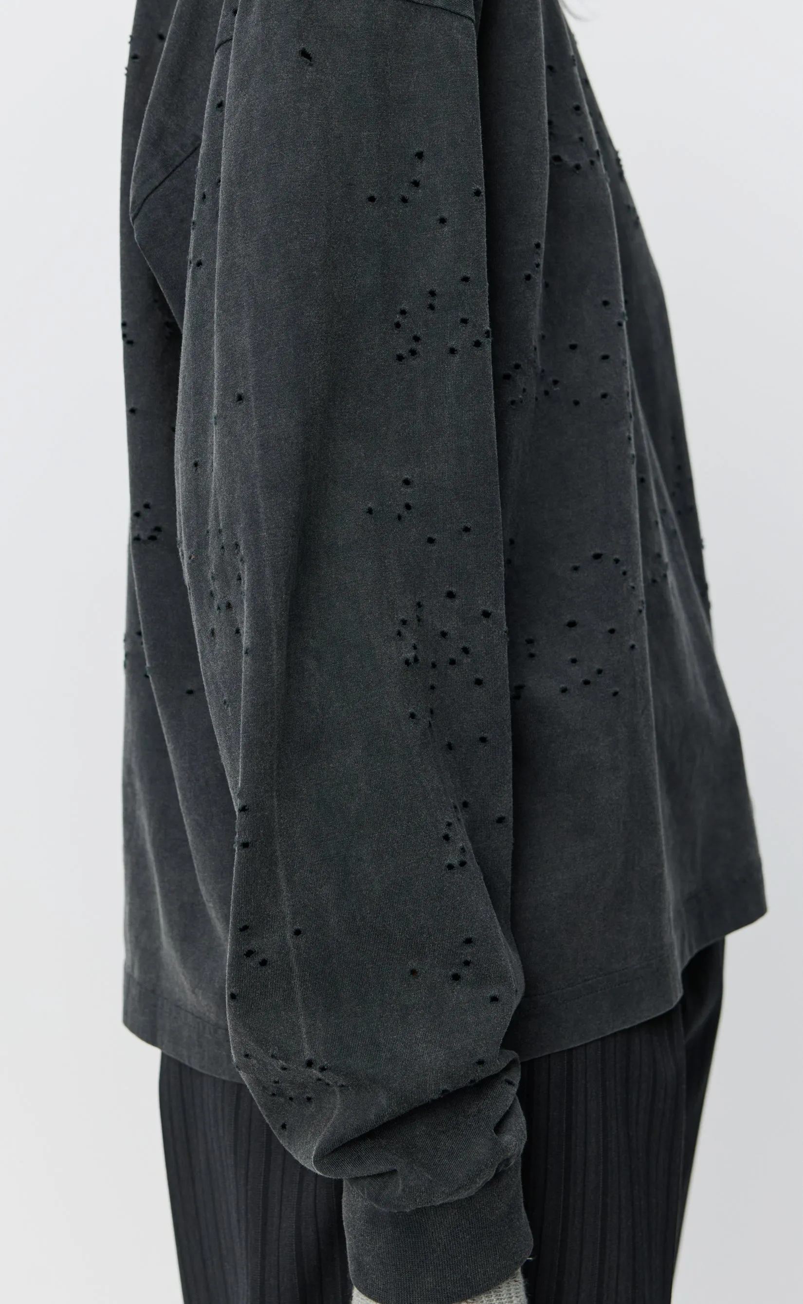 Cropped Relaxed LS Tee - Fault and Fracture sold by mfpen product image thumbnail 5