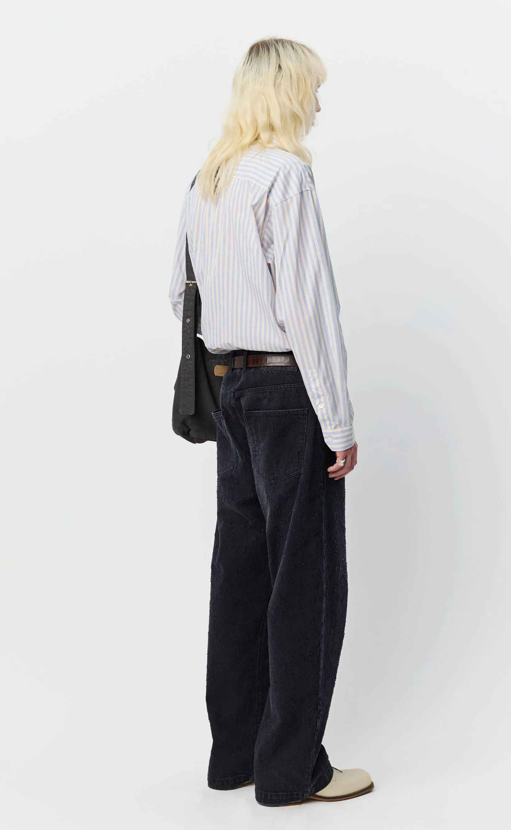 Straight Cut Jeans - Faded Black Punch Out sold by mfpen product image thumbnail 3