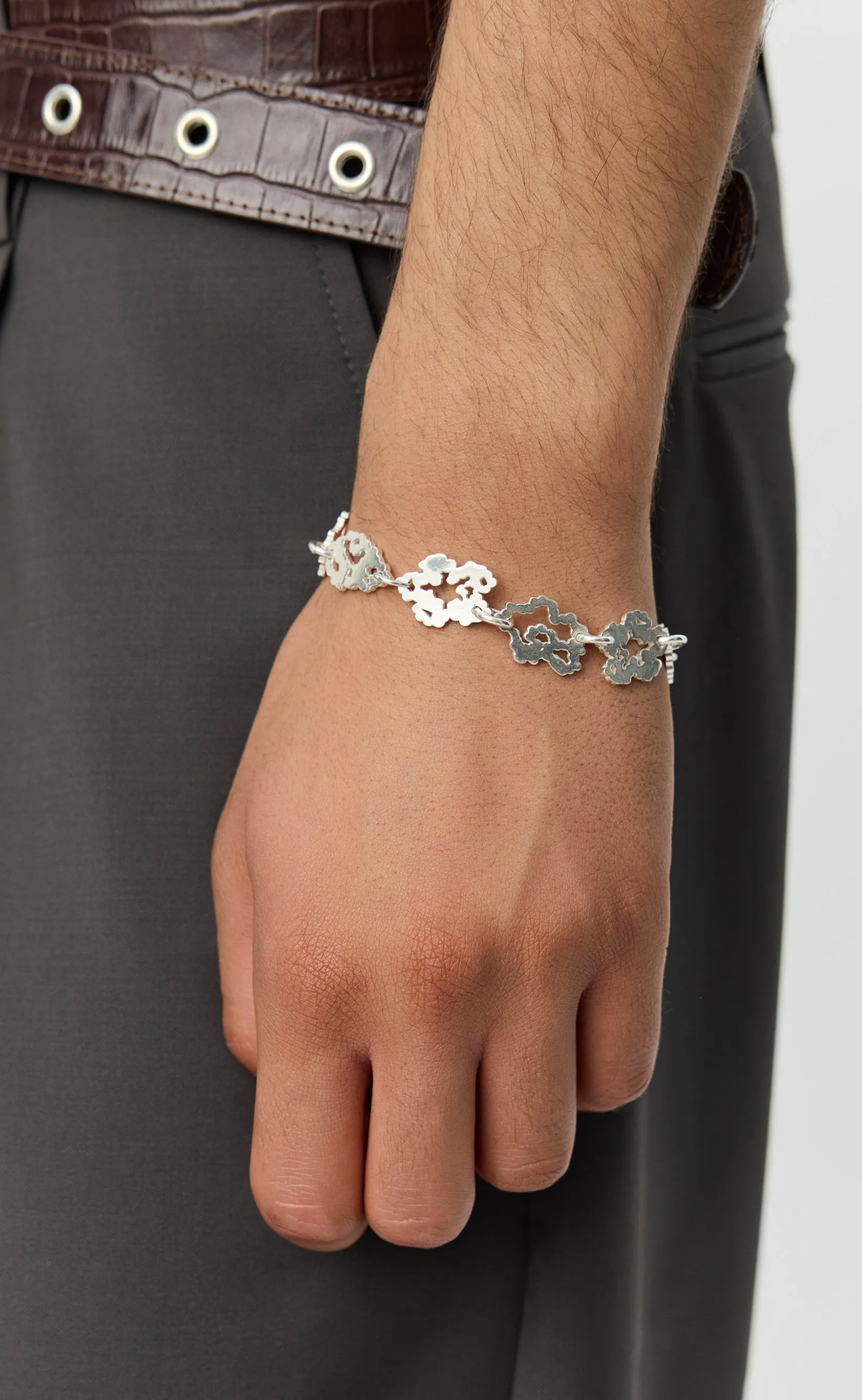 Flower Bracelet - Brushed Silver sold by mfpen product image thumbnail 2