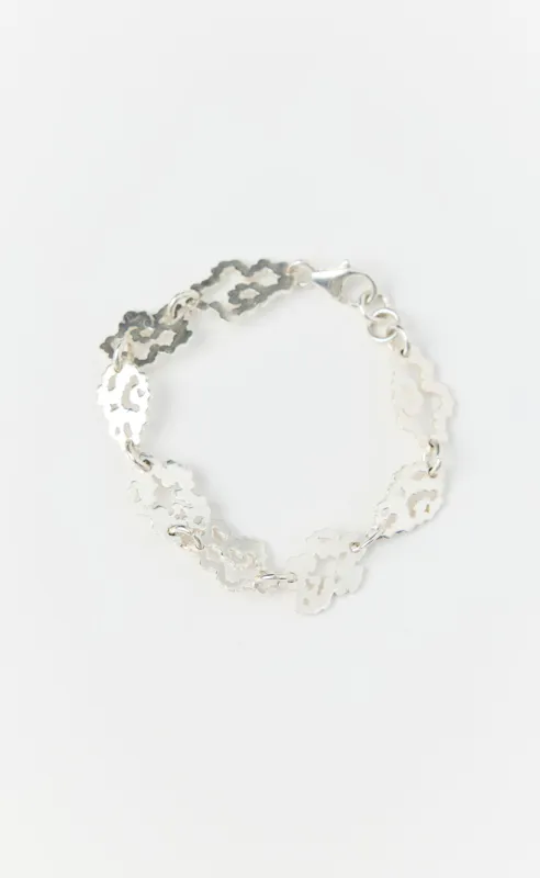 Flower Bracelet - Brushed Silver made by mfpen