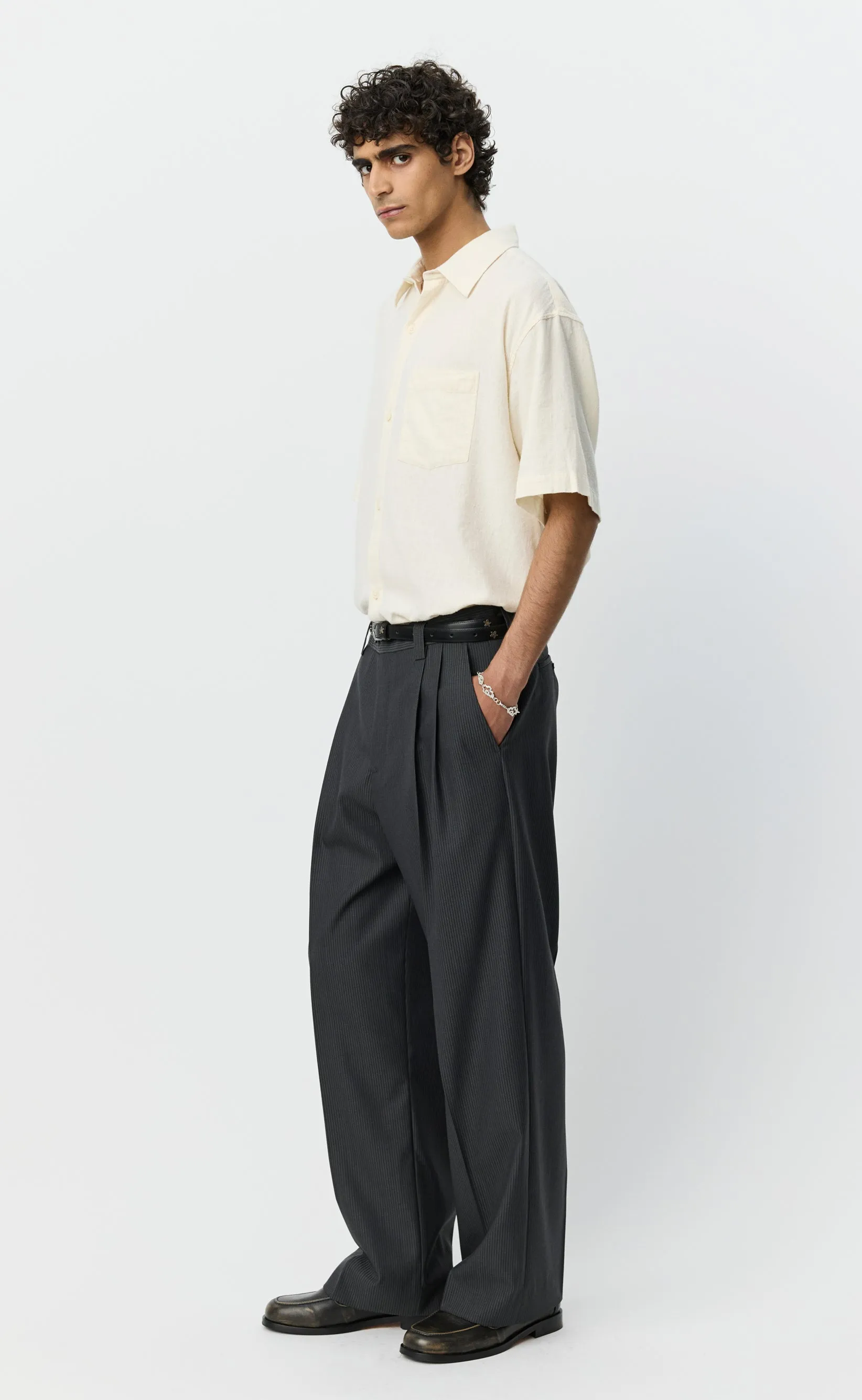Classic Trousers - Dark Grey Stripe sold by mfpen product image thumbnail 3