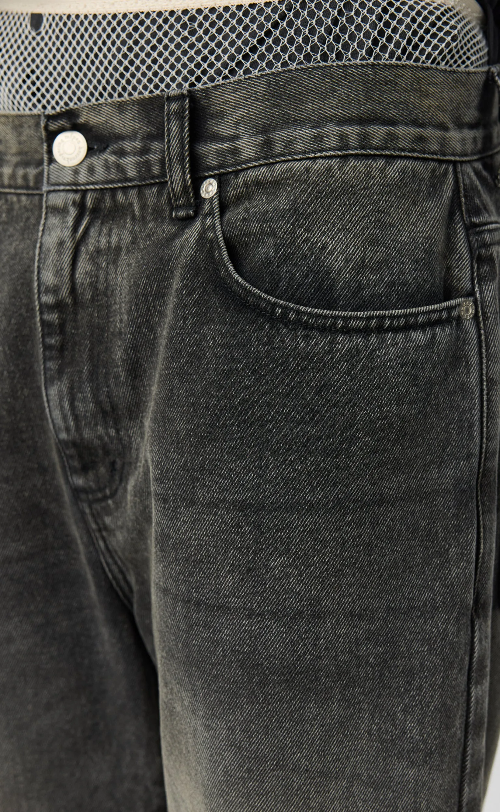 Straight Cut Capri Jeans - Stonewashed Black sold by mfpen product image thumbnail 5