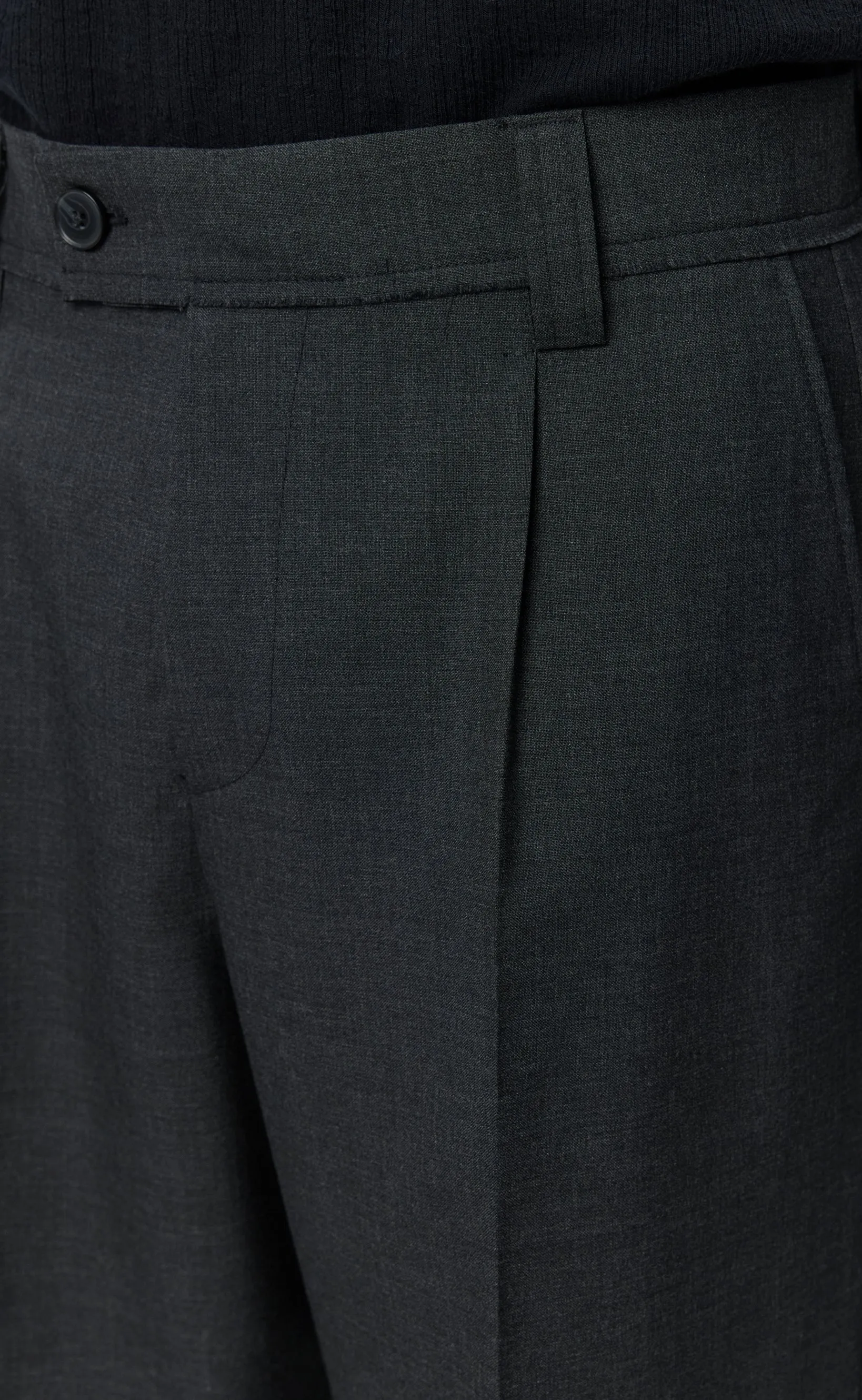 Patch Trousers - Dark Grey Dry Wool sold by mfpen product image thumbnail 5