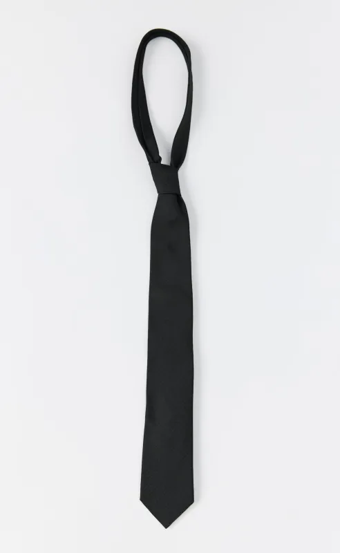 Banquet Tie - Black Herringbone made by mfpen