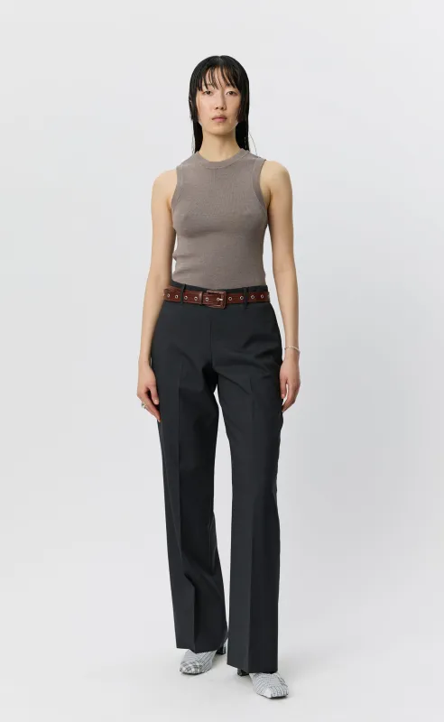 New Taper Trousers - Dark Grey Dry Wool made by mfpen