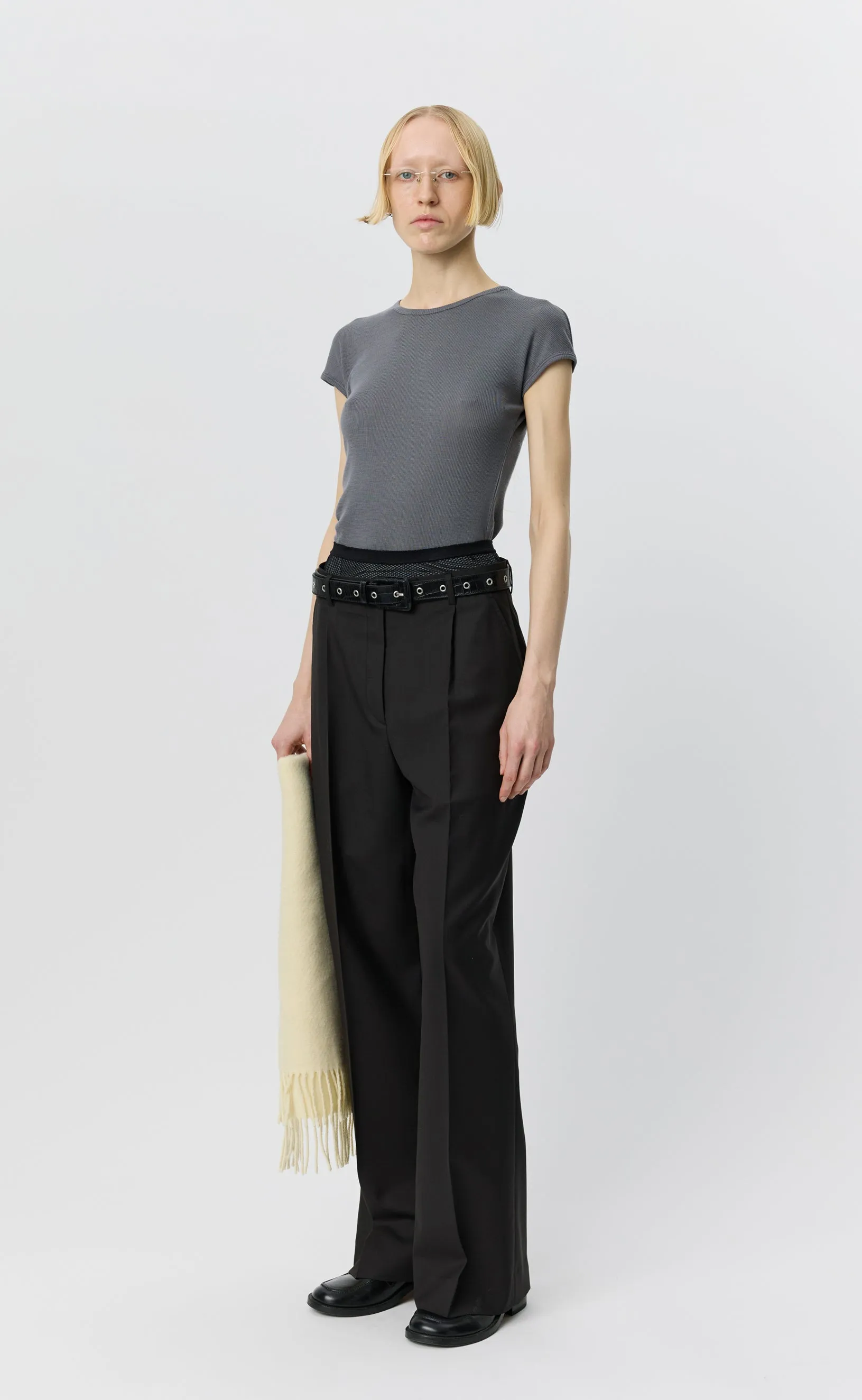 Drop Shoulder Tank - Lead Grey Rib sold by mfpen