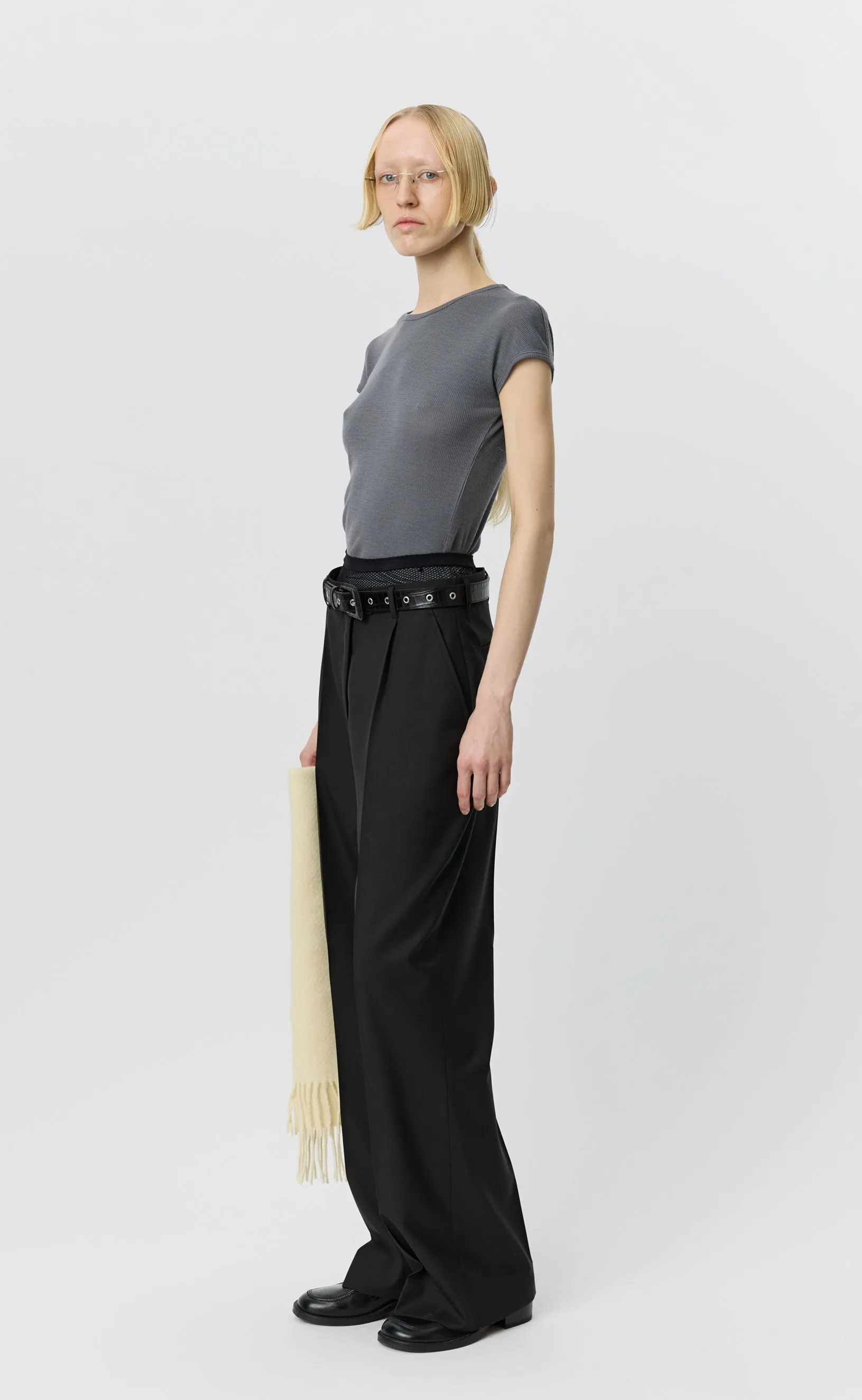 Drop Shoulder Tank - Lead Grey Rib sold by mfpen product image thumbnail 2