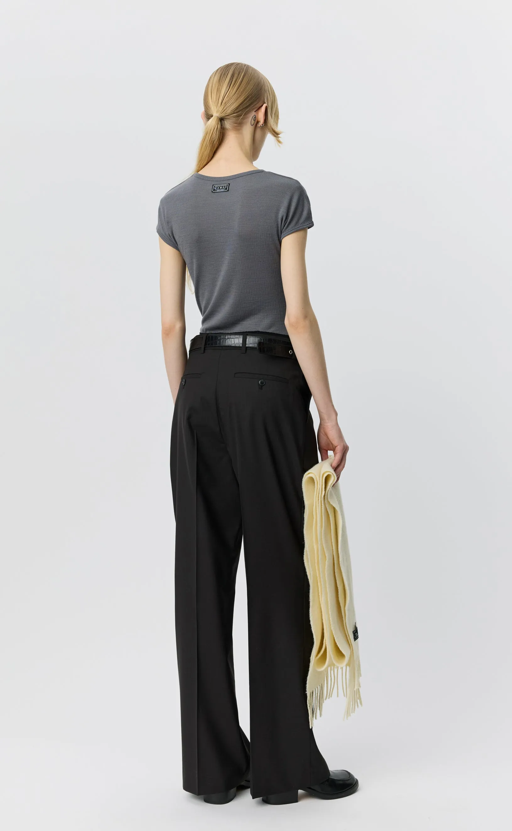 Drop Shoulder Tank - Lead Grey Rib sold by mfpen product image thumbnail 3
