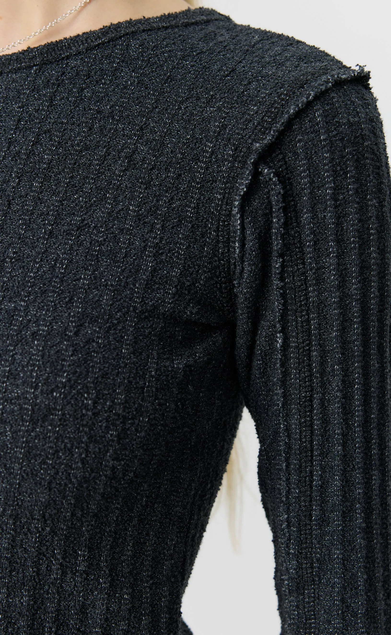Womens LS Rib Tee - Bouclé Rib sold by mfpen product image thumbnail 4