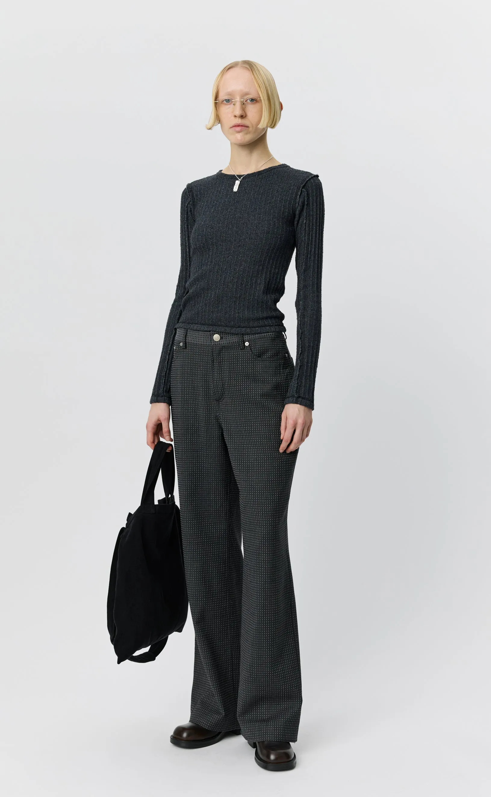 Womens LS Rib Tee - Bouclé Rib sold by mfpen