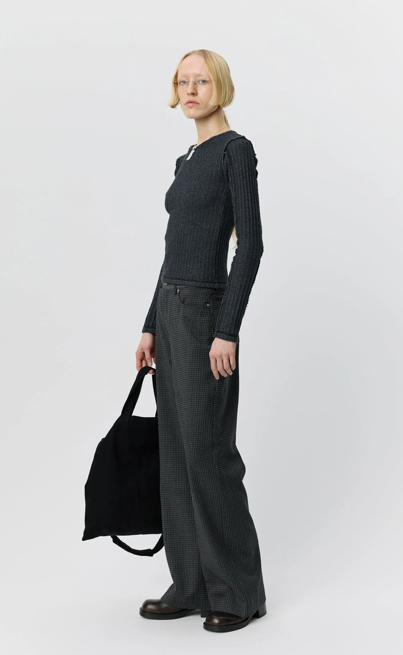 Womens LS Rib Tee - Bouclé Rib sold by mfpen product image thumbnail 2