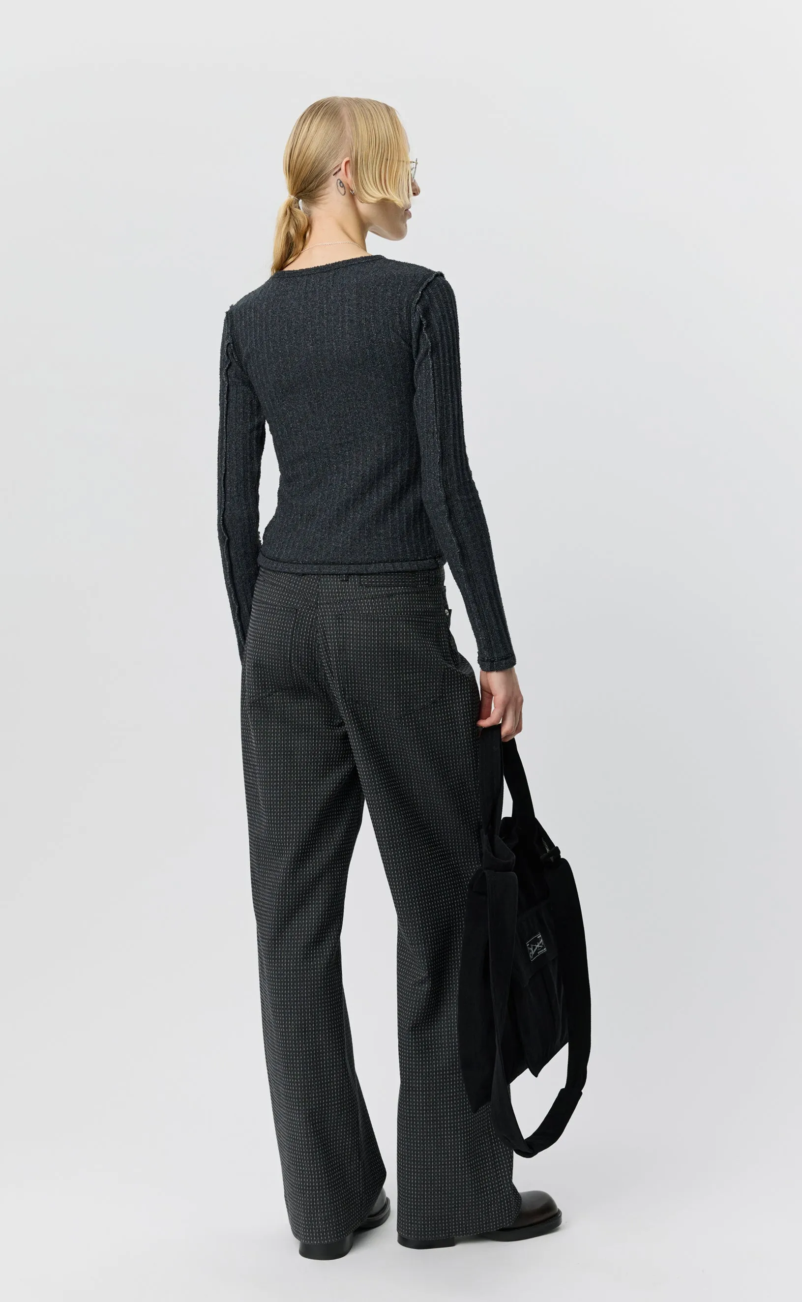 Womens LS Rib Tee - Bouclé Rib sold by mfpen product image thumbnail 3