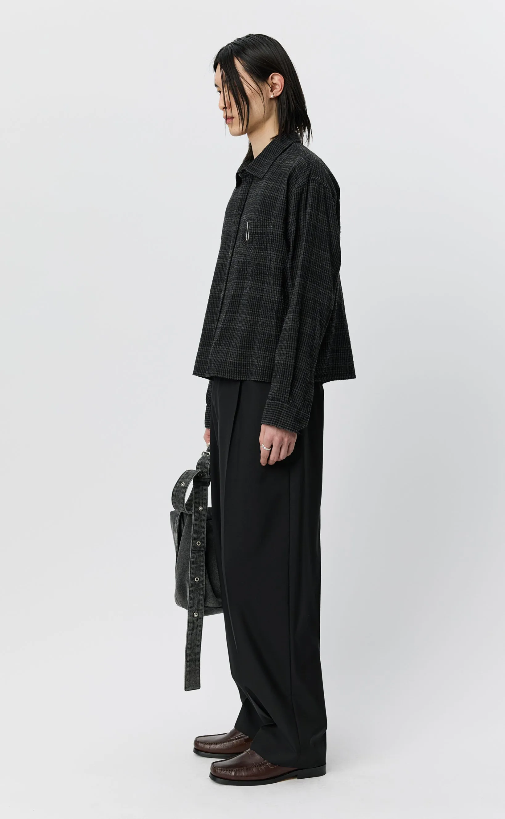 Priority Shirt - Overdyed Black Check sold by mfpen product image thumbnail 2