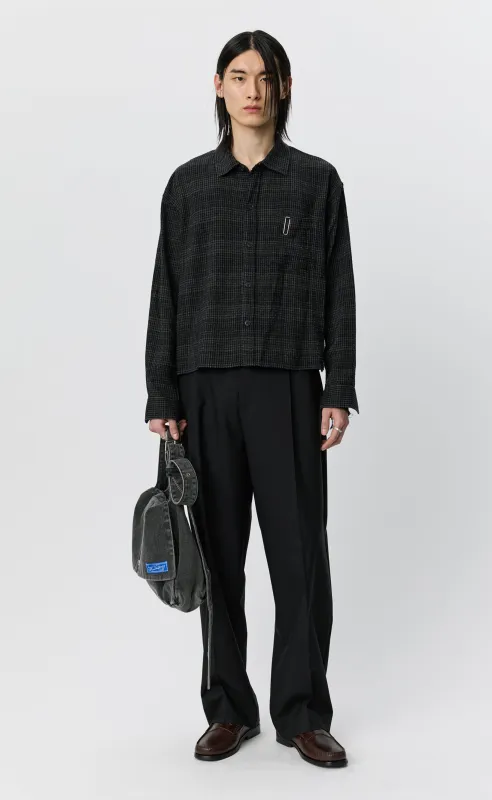 Priority Shirt - Overdyed Black Check made by mfpen