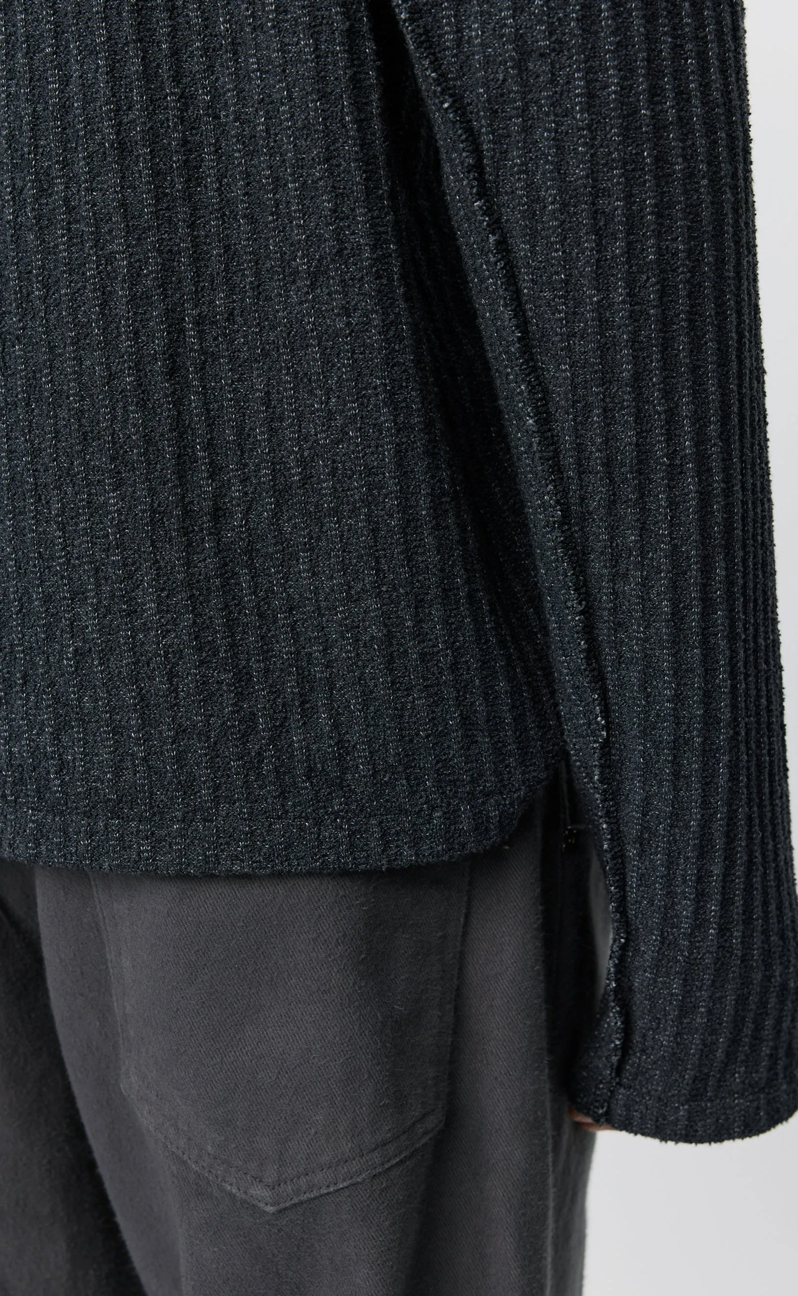 Round Neck Sweater - Grey Bouclé Rib sold by mfpen product image thumbnail 4