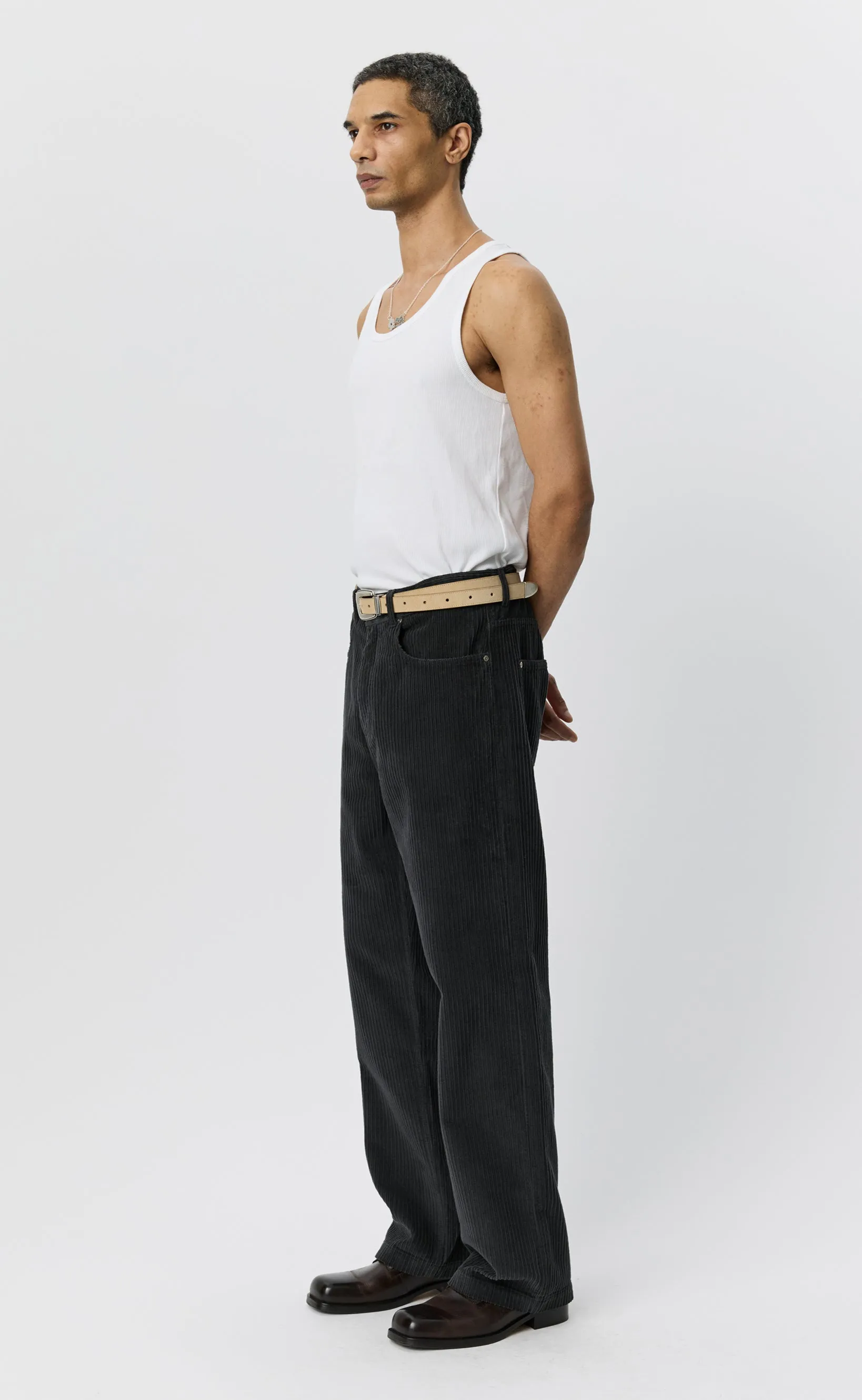 Cord Trousers - Anthracite Multi Wale sold by mfpen product image thumbnail 2