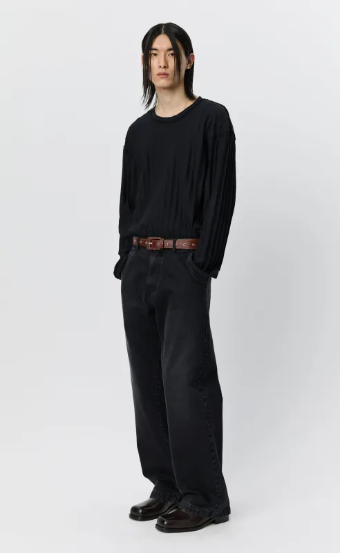 Straight Cut Jeans - Faded Black made by mfpen