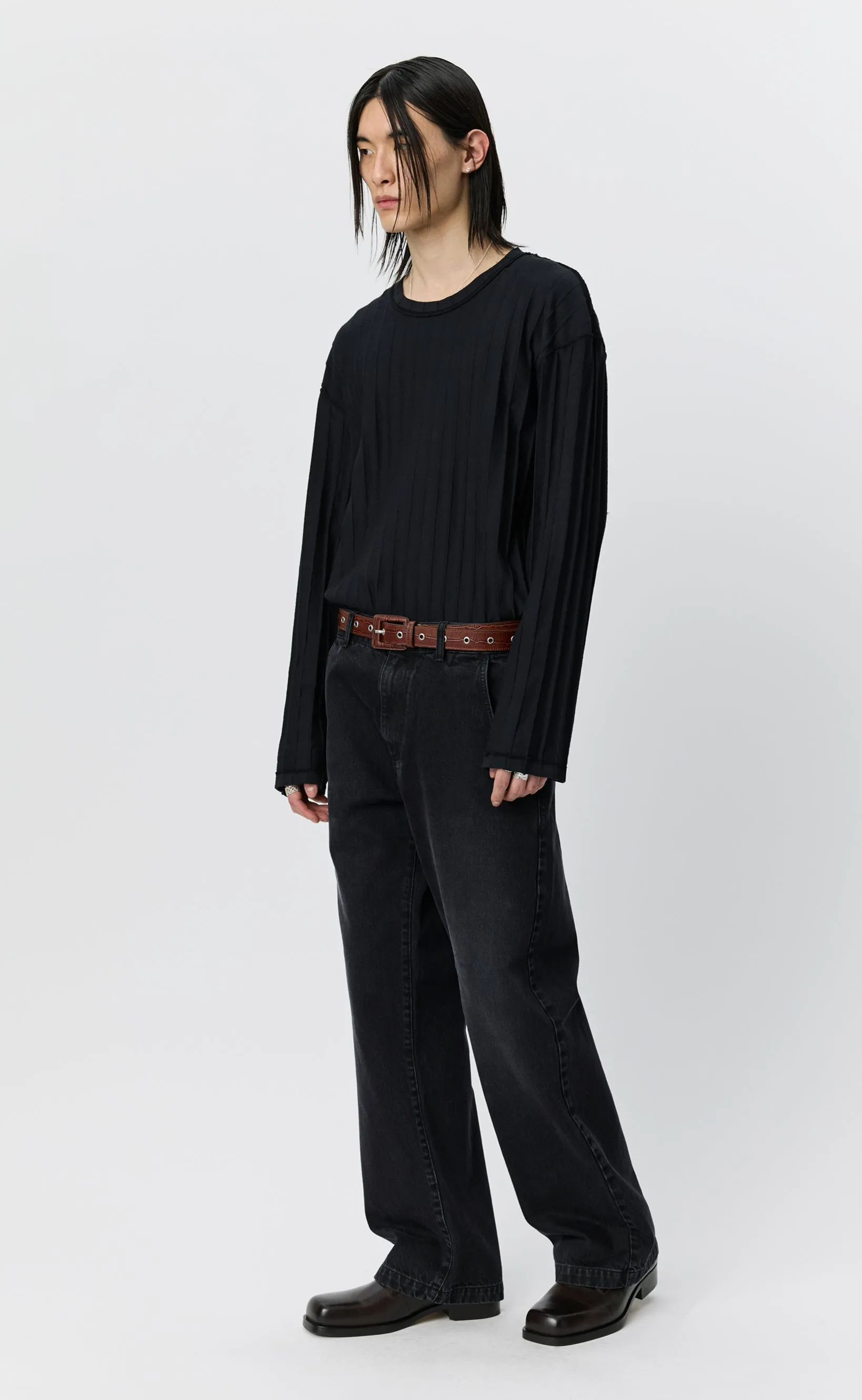 Straight Cut Jeans - Faded Black sold by mfpen product image thumbnail 3