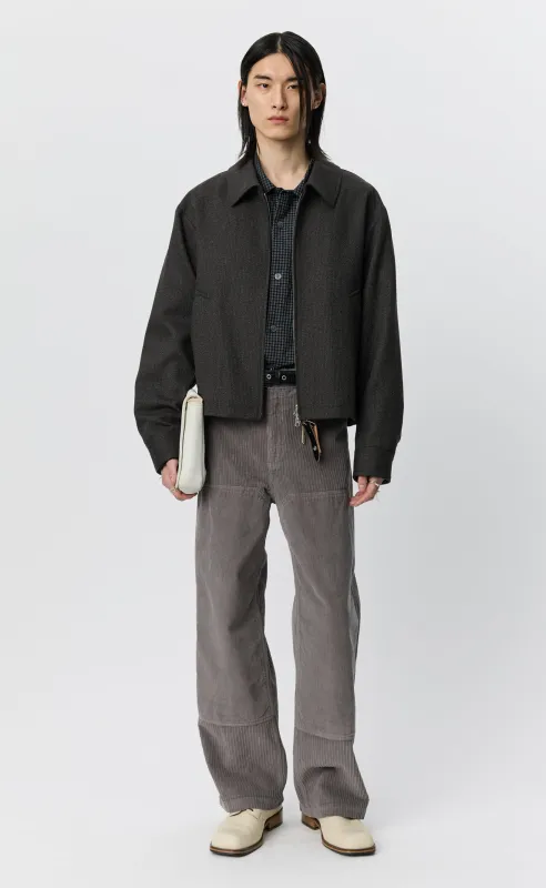 Mail Jacket - Brown Melange Stripe made by mfpen
