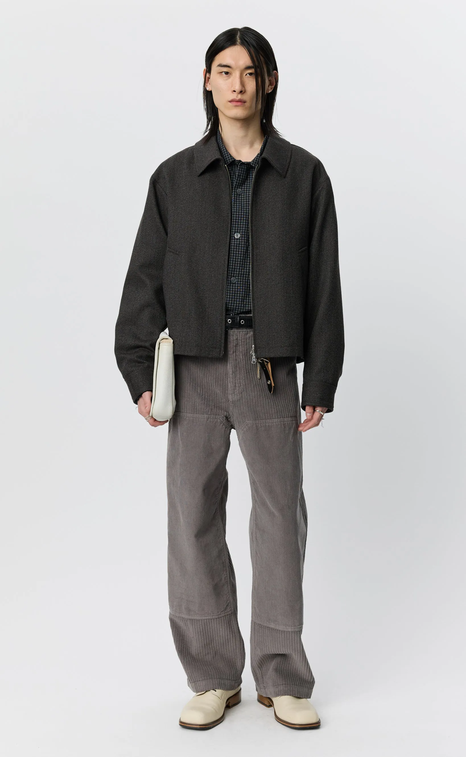 Mail Jacket - Brown Melange Stripe sold by mfpen
