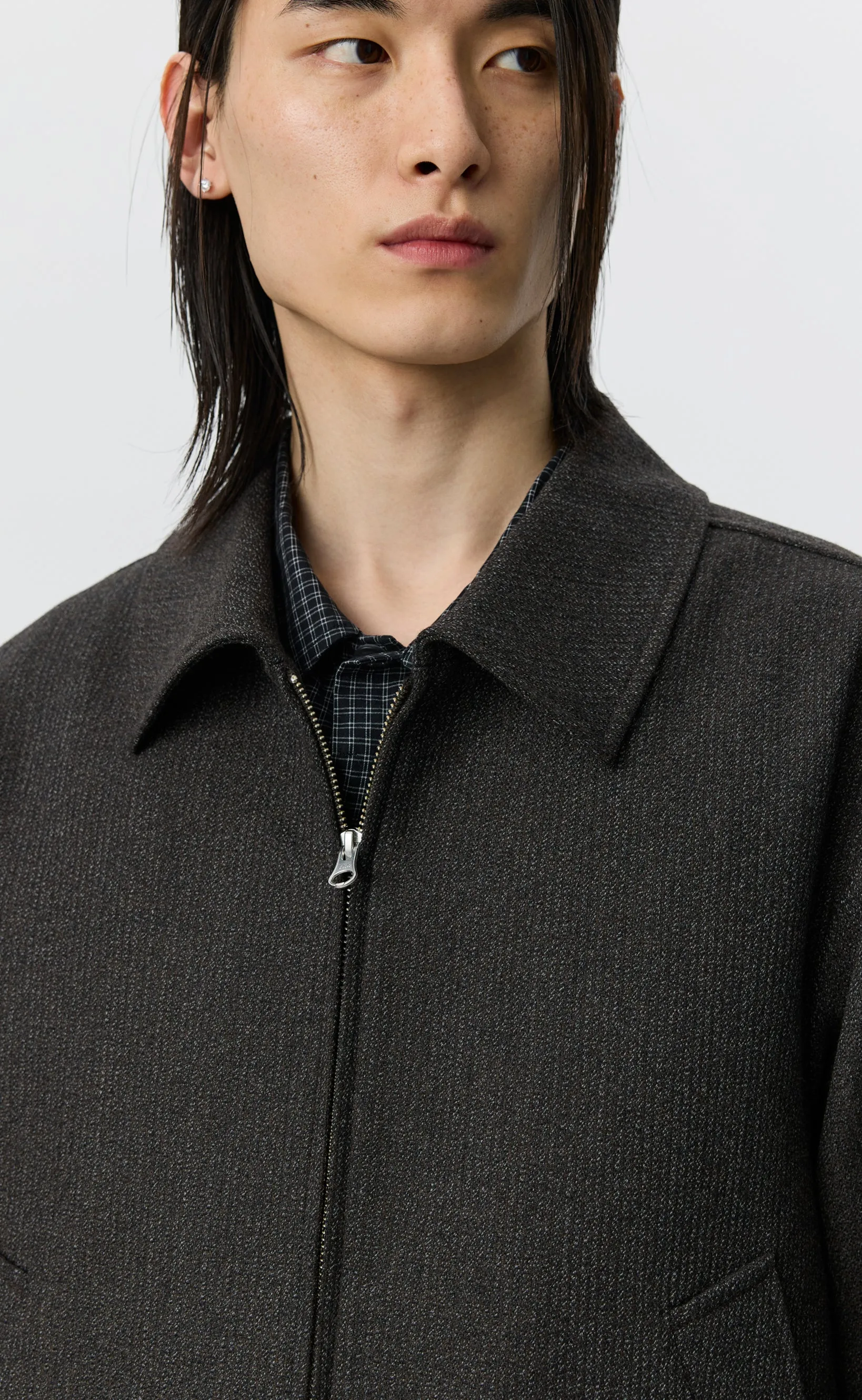 Mail Jacket - Brown Melange Stripe sold by mfpen product image thumbnail 5