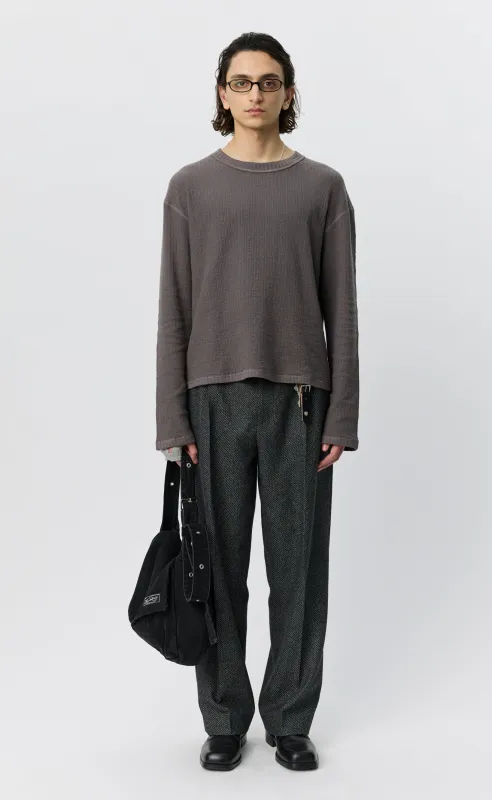 Reverse Rib Sweater - Murkey Grey made by mfpen