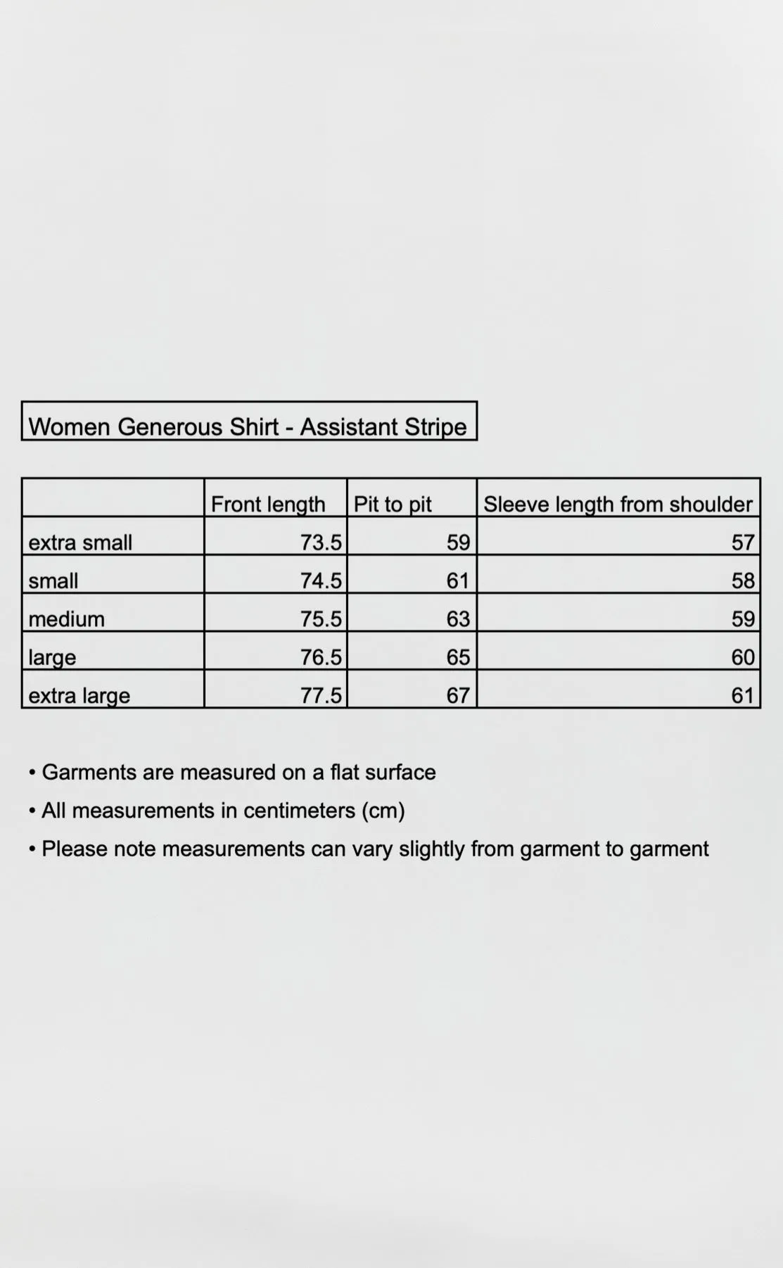 Womens Generous Shirt - Assistant Stripe sold by mfpen product image thumbnail 5