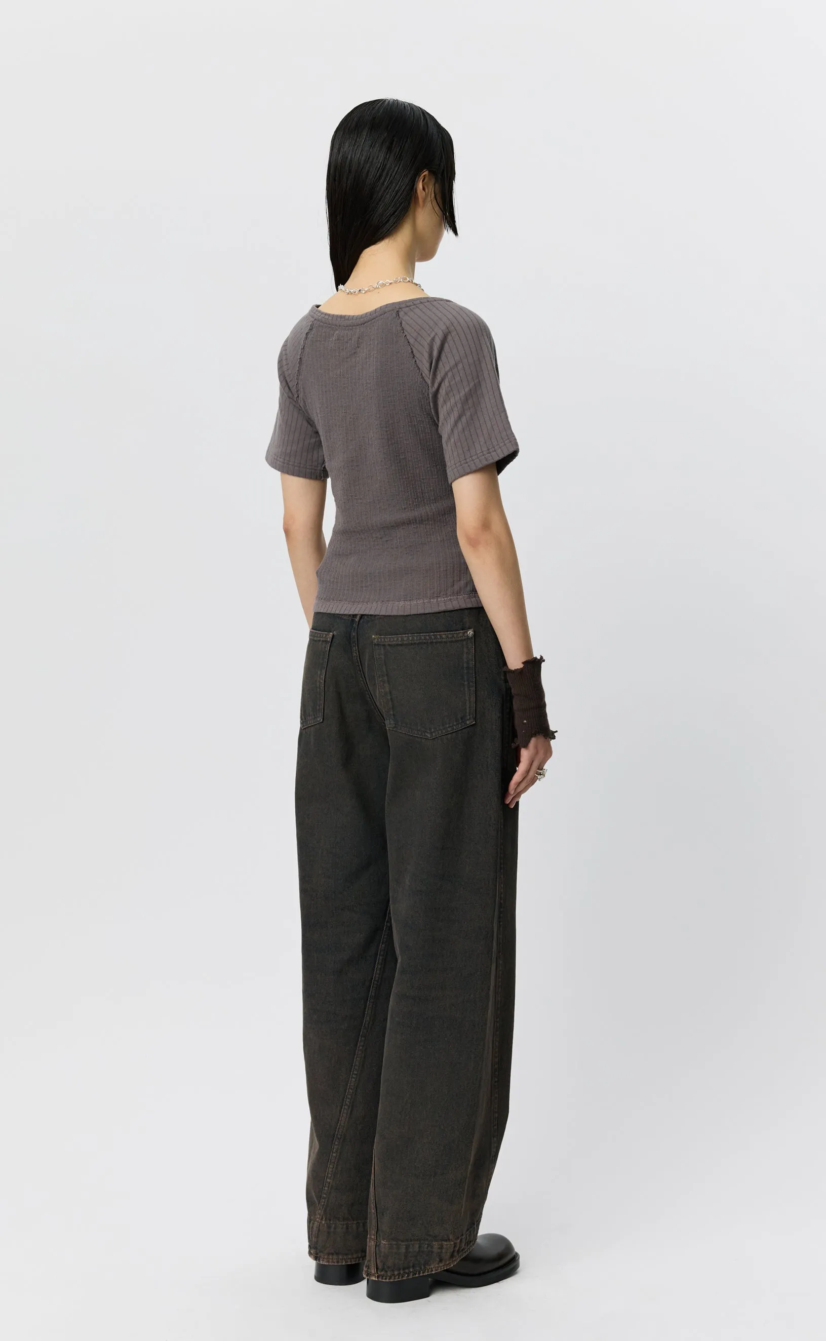 Womens Raglan Tee - Murky Grey sold by mfpen product image thumbnail 5