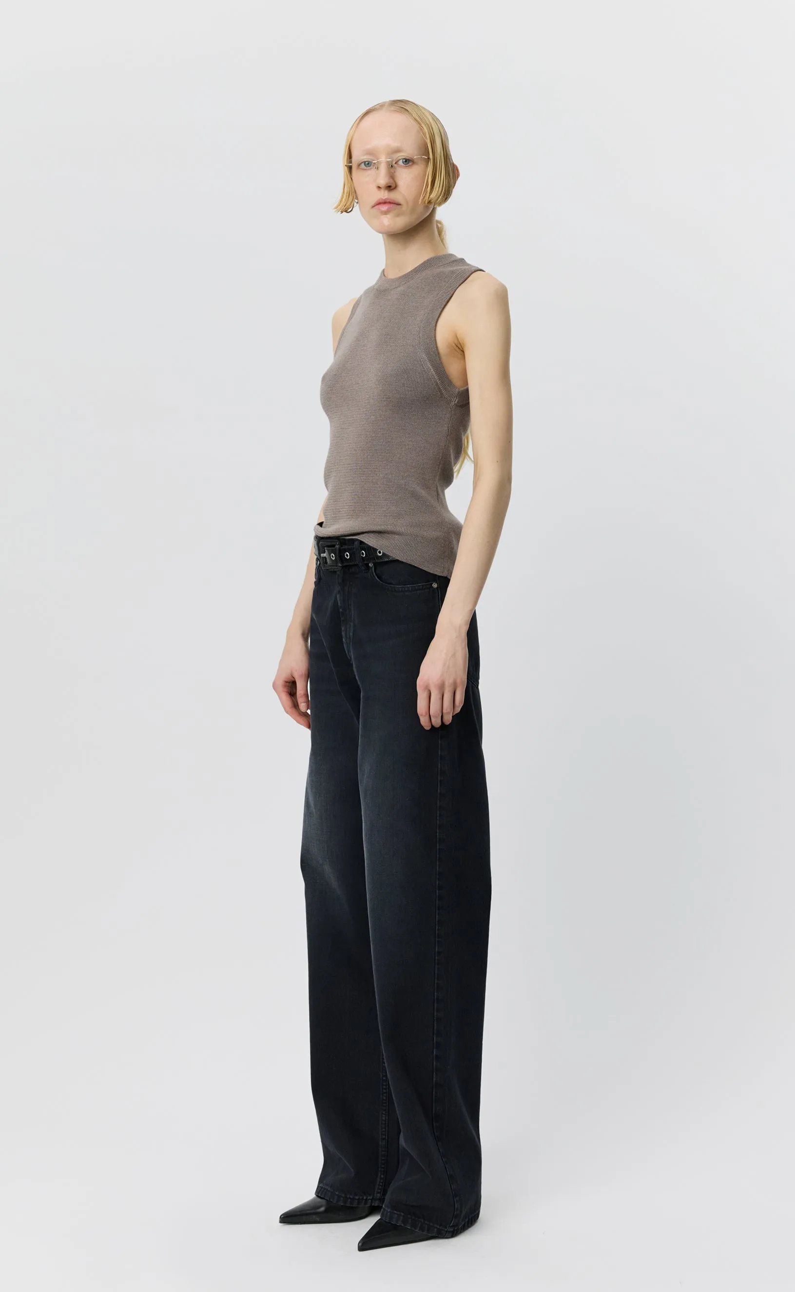Appointment Top - Taupe Silk Wool sold by mfpen product image thumbnail 2