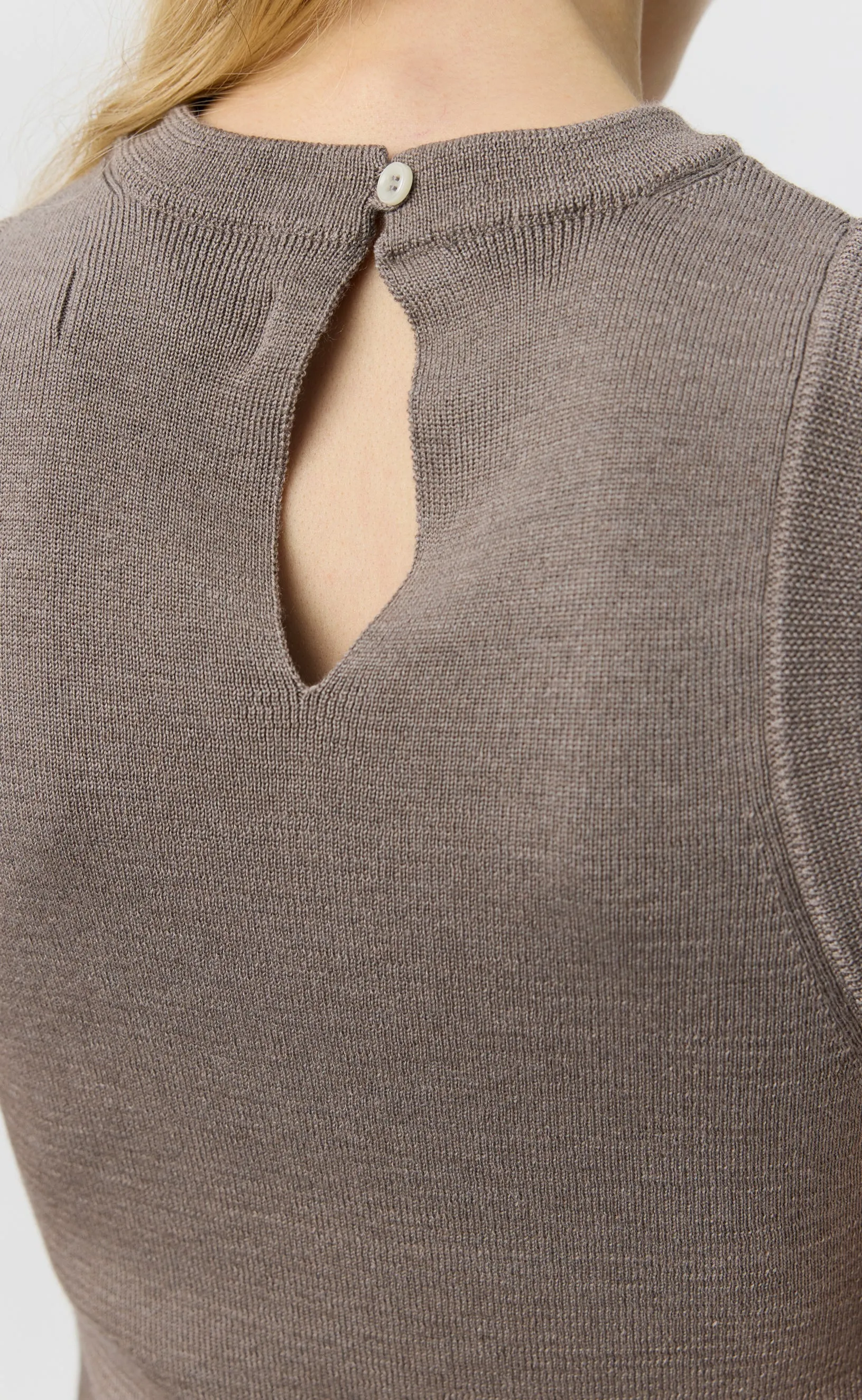 Appointment Top - Taupe Silk Wool sold by mfpen product image thumbnail 4