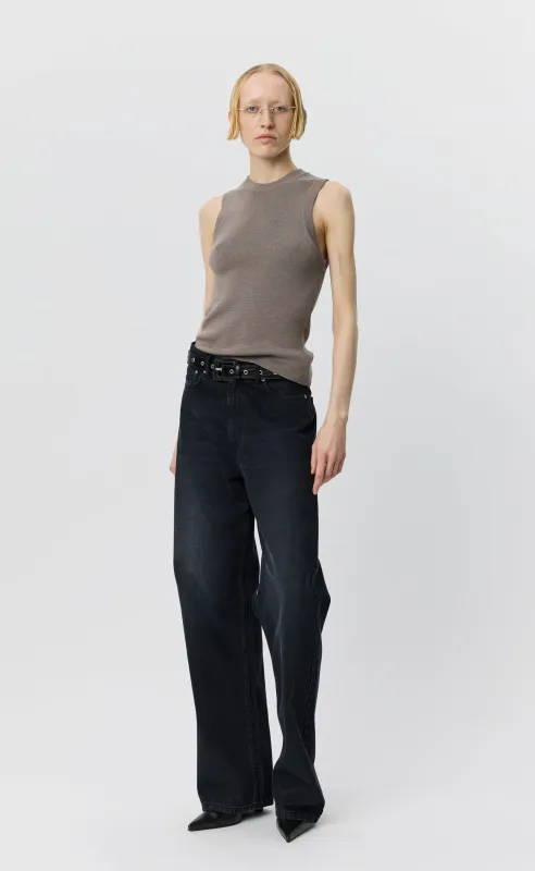Appointment Top - Taupe Silk Wool made by mfpen
