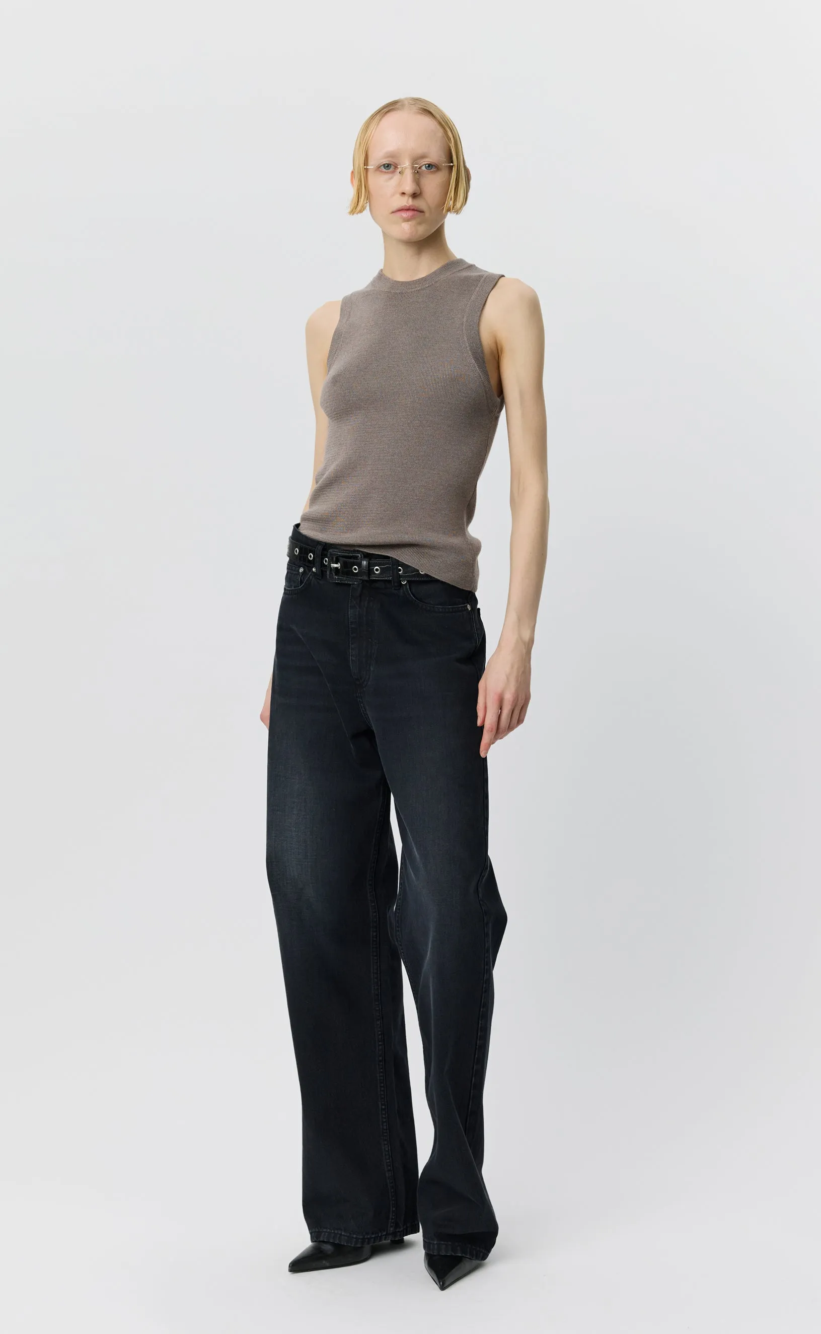 Appointment Top - Taupe Silk Wool sold by mfpen
