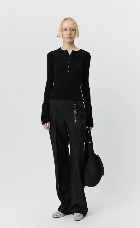 LS Henley - Black Rib made by mfpen