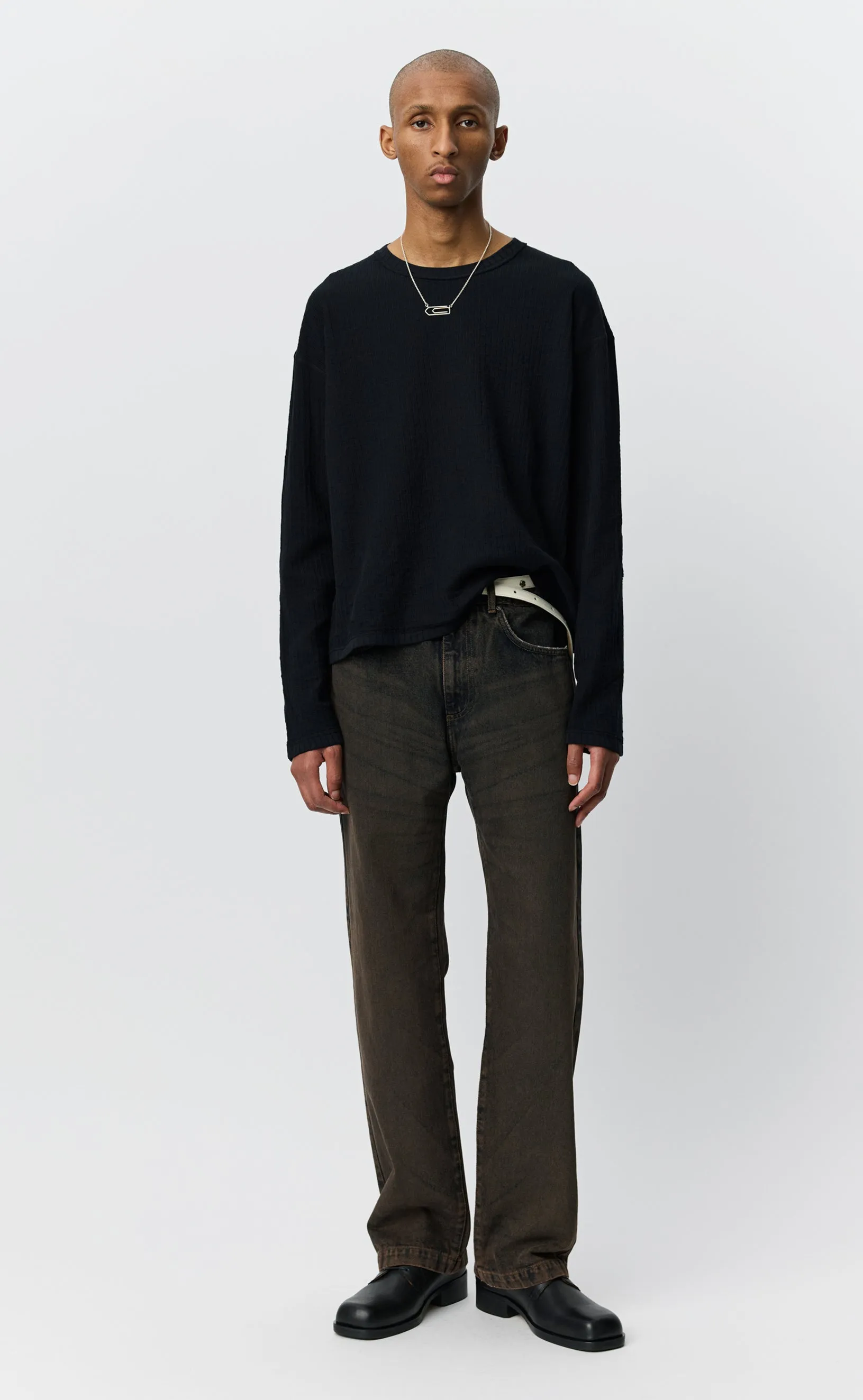 Reverse Rib Sweater - Black sold by mfpen